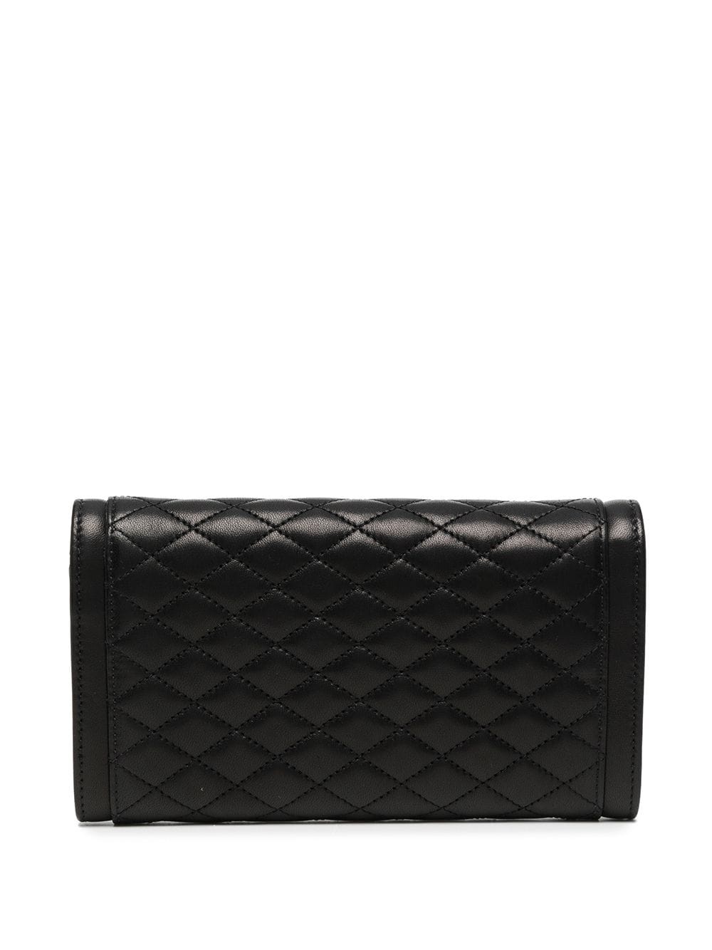 logo-plaque quilted leather wallet - 2