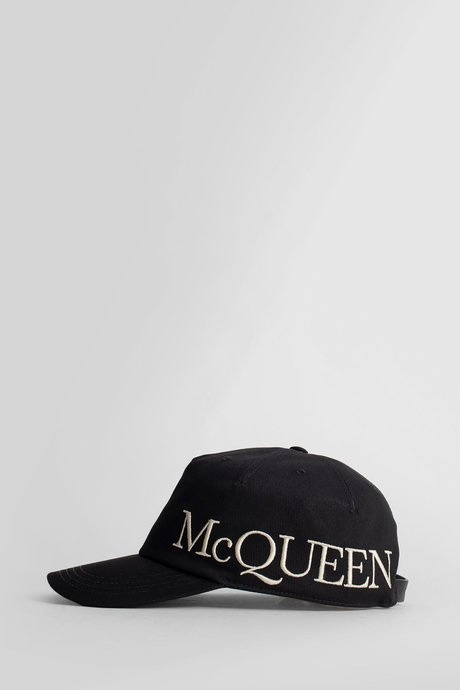 Alexander mcqueen men's black oversize mcqueen baseball cap - 4