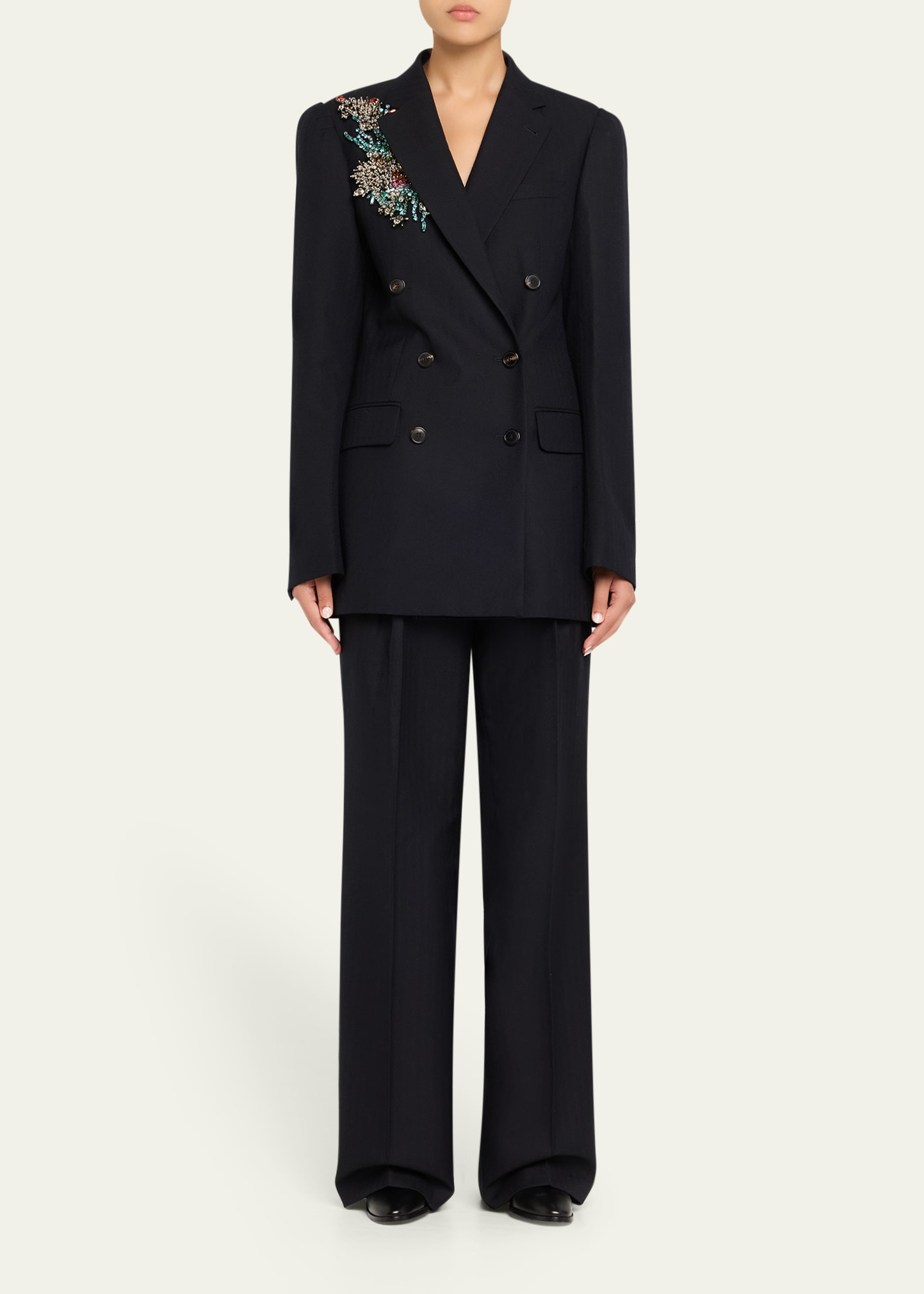 Bafy Embellished Double-Breasted Blazer Jacket - 2