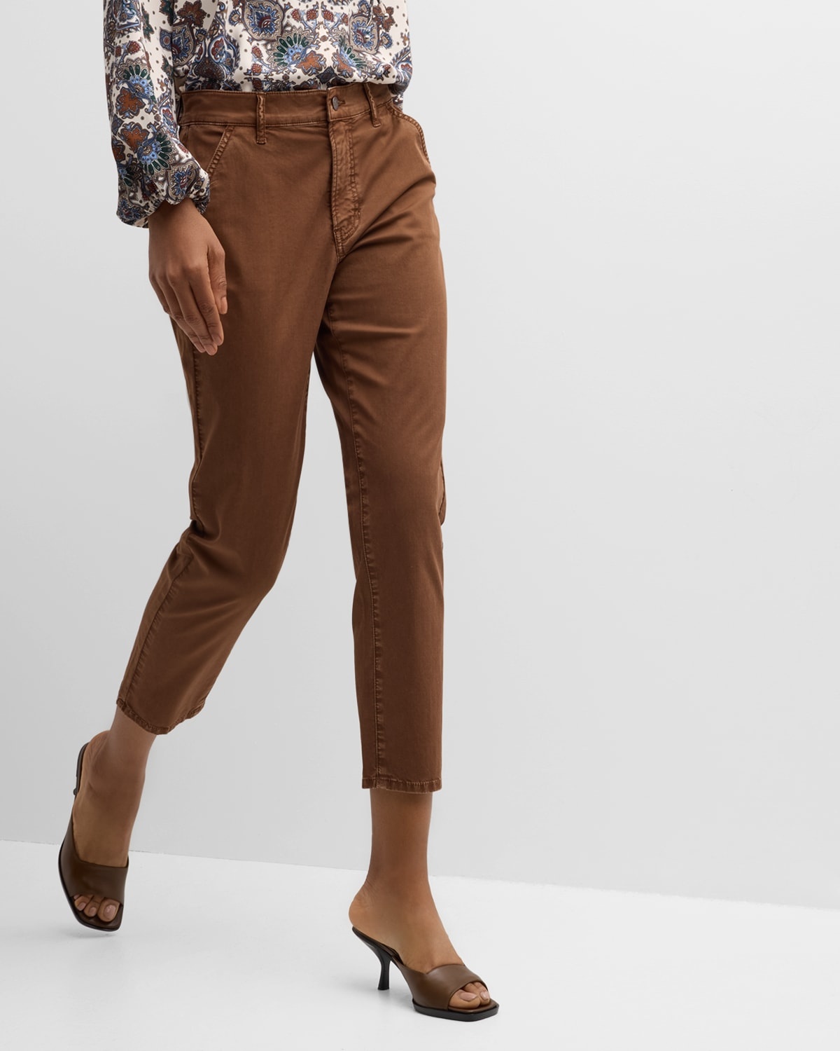 Sia Mid-Rise Twill Chino Pants - 7