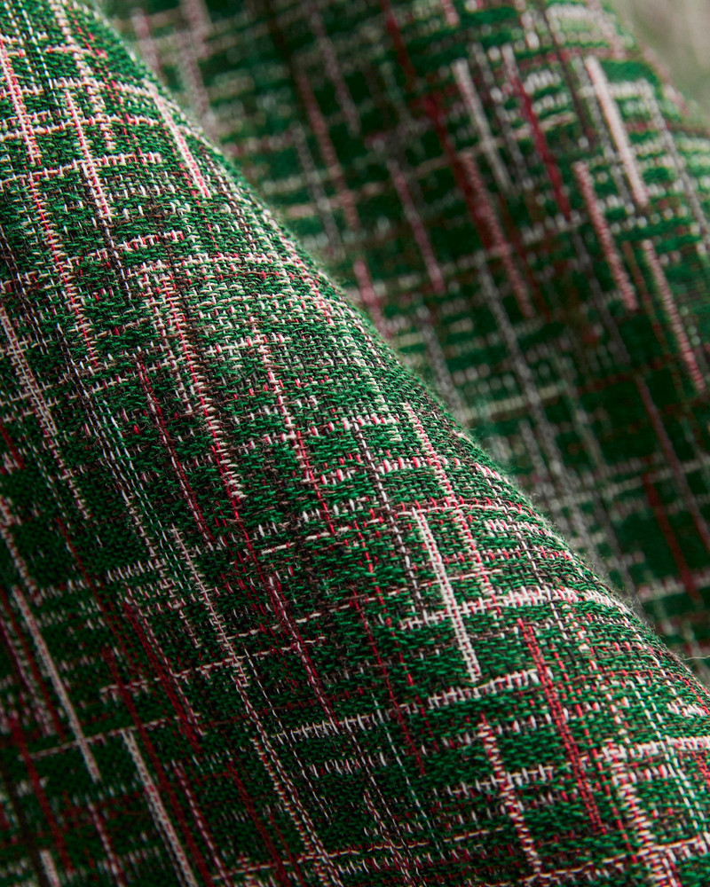 Portuguese Flannel Summer Boucle Shirt in Green outlook