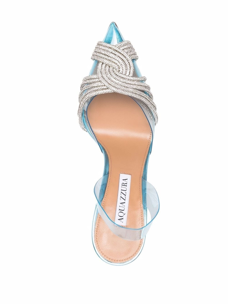 rhinestone-embellished sling-back stilettos 4