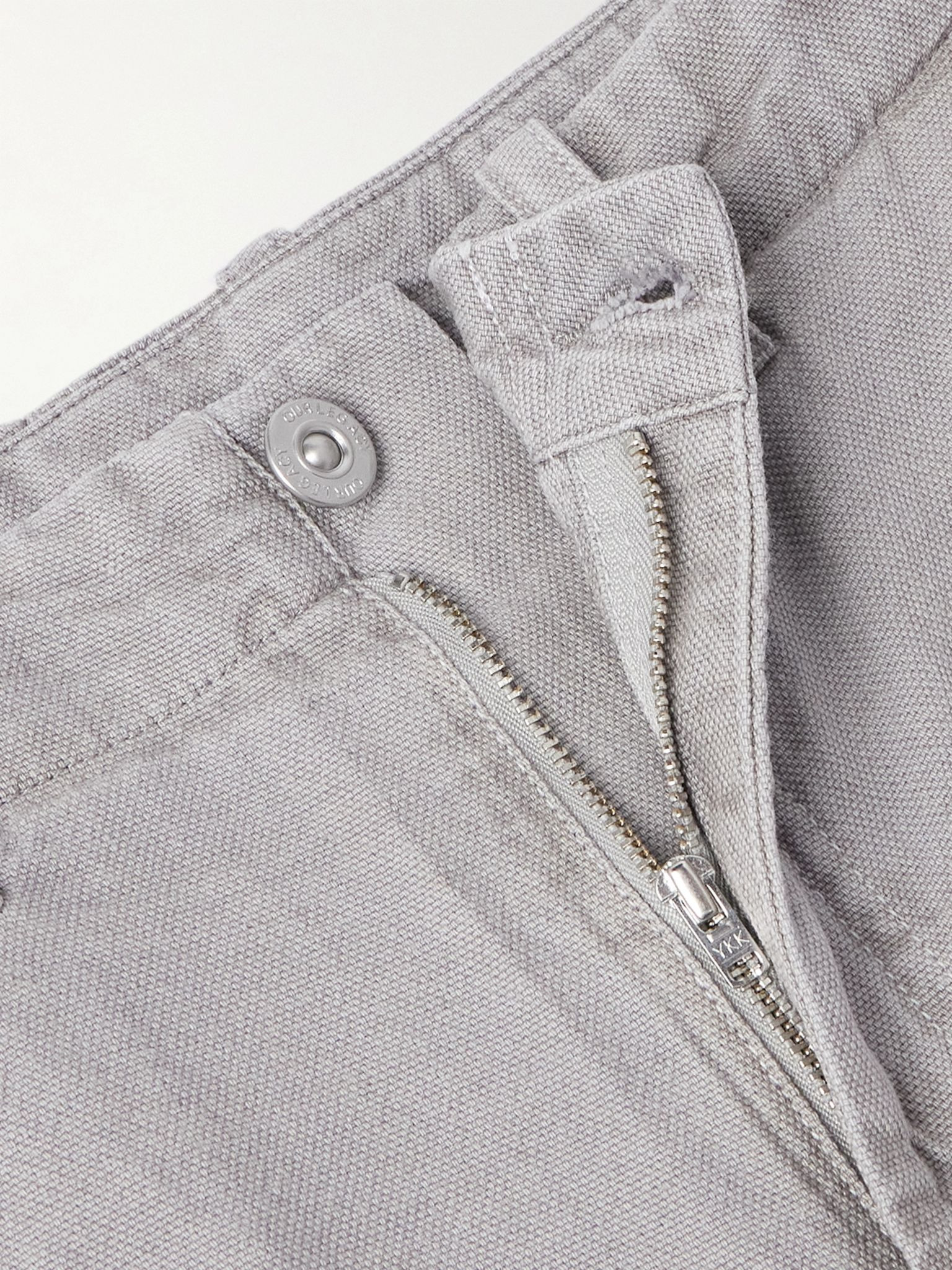 Mount Straight-Leg Cotton and Hemp-Blend Cargo Trousers Gray - 6