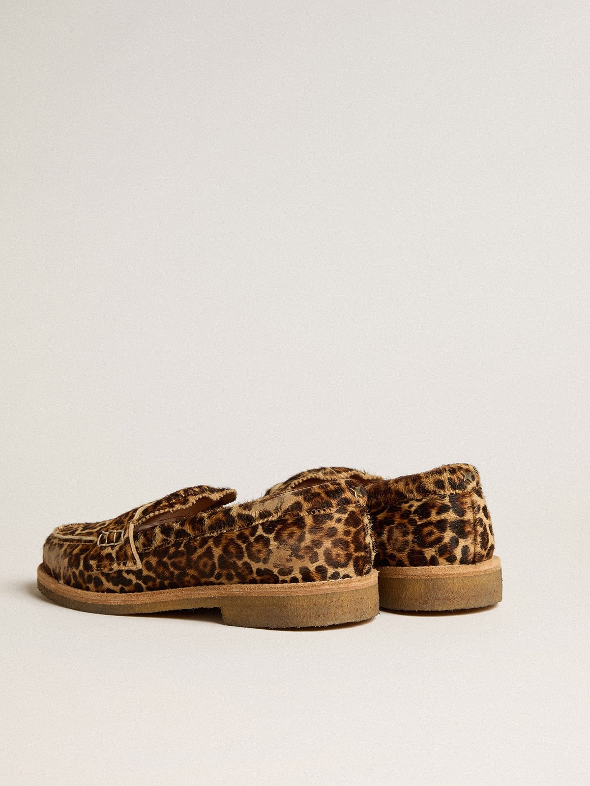 Men's Jerry loafers in leopard-print pony skin - 4