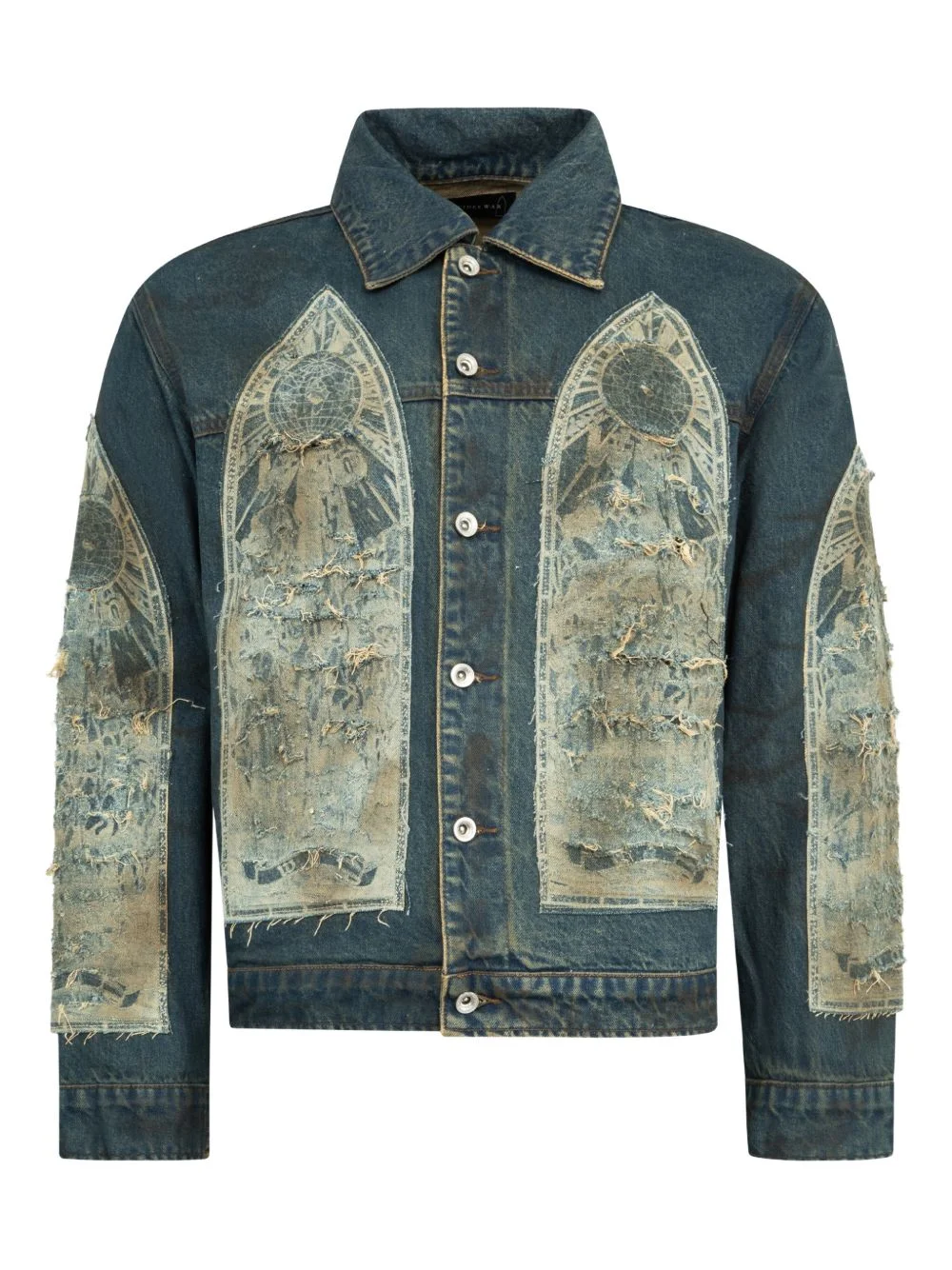 mechanic ripped trucker jacket - 1