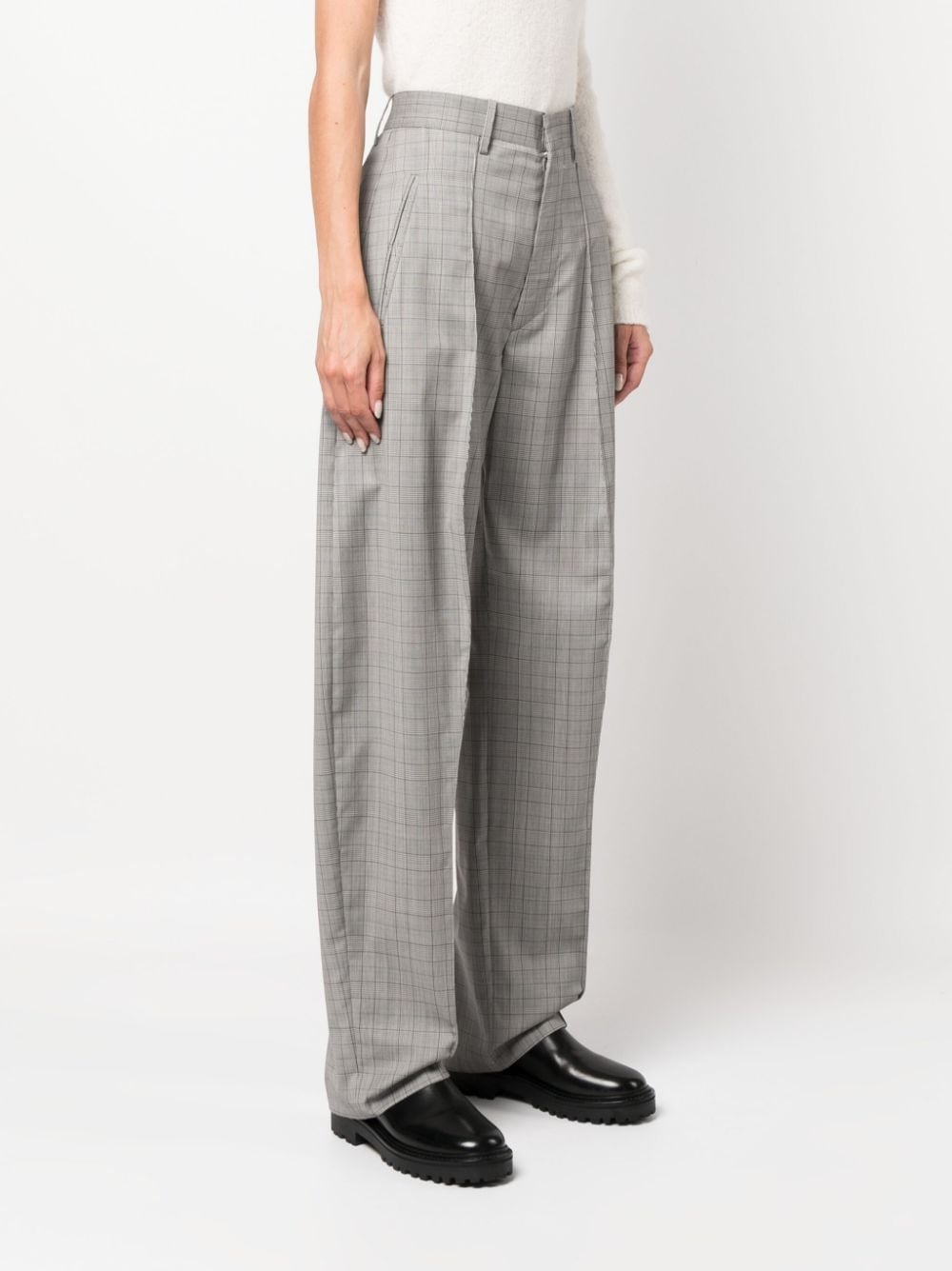 Sopiavea plaid-check tapered trousers - 3