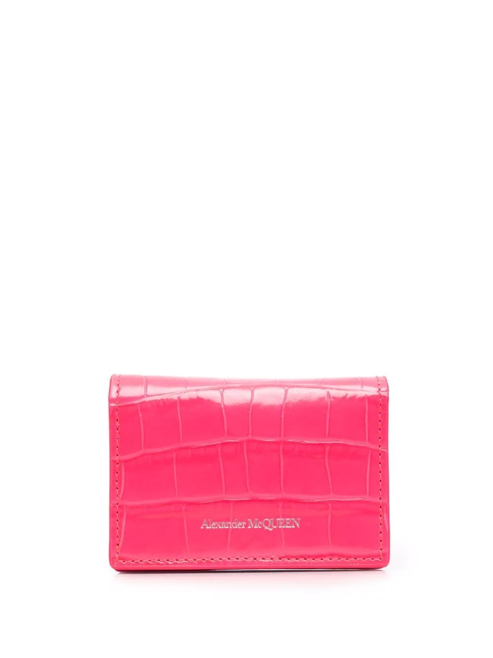 crocodile-effect leather wallet - 2