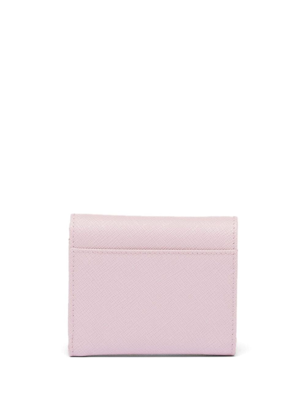 triangle-logo Saffiano leather wallet - 4