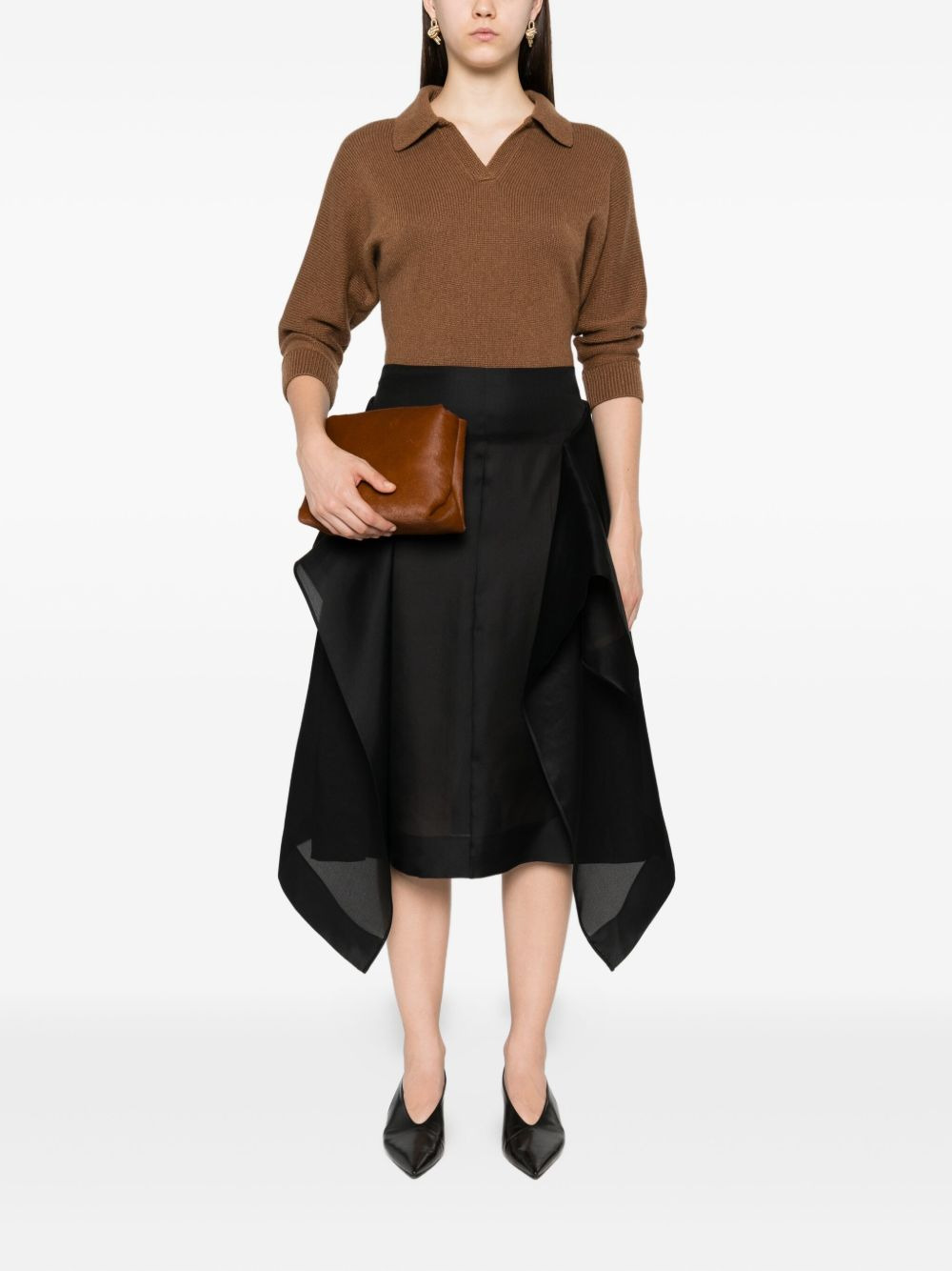 Nina ruffled silk skirt - 2