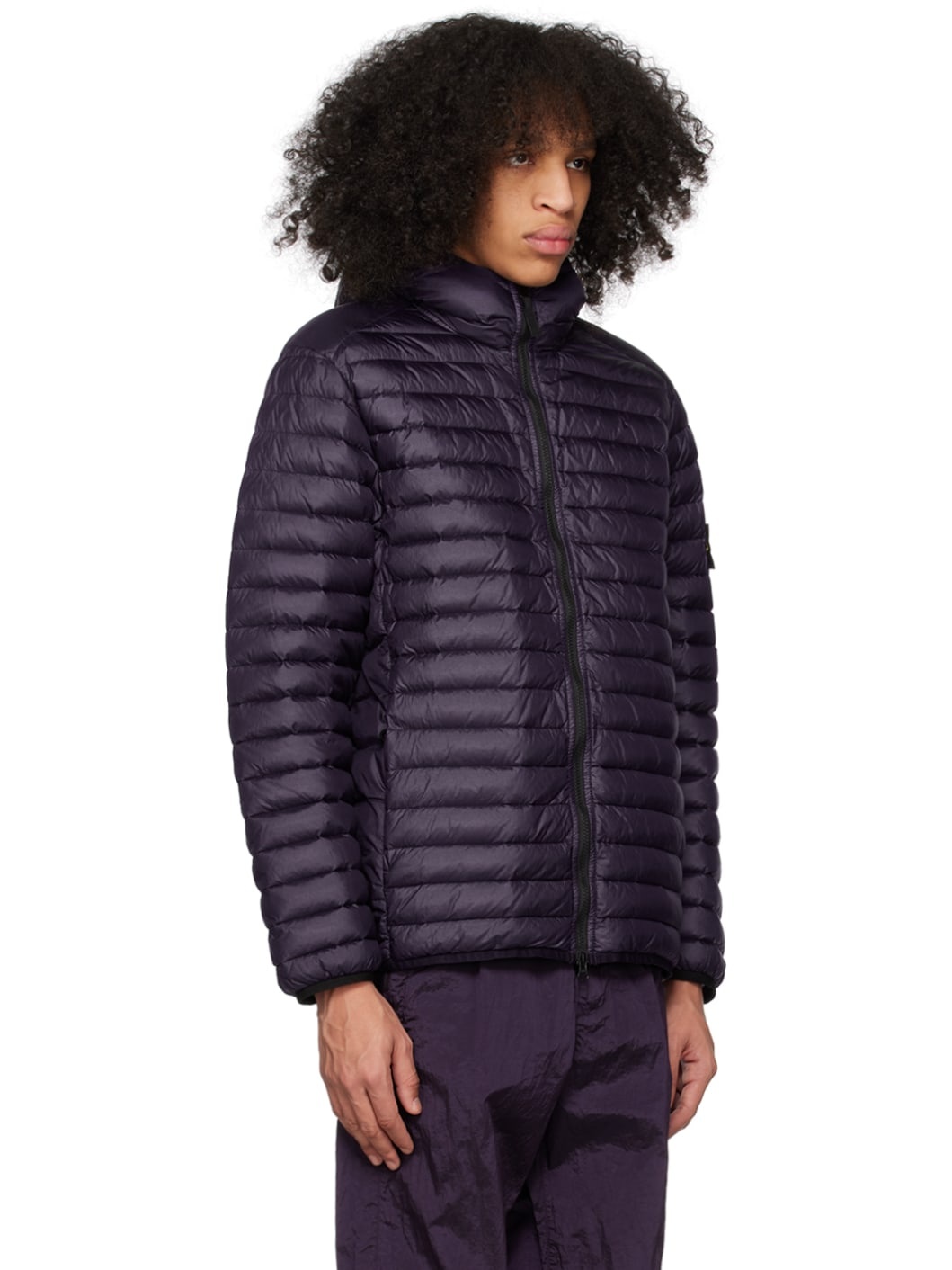 Purple Garment-Dyed Down Jacket - 2