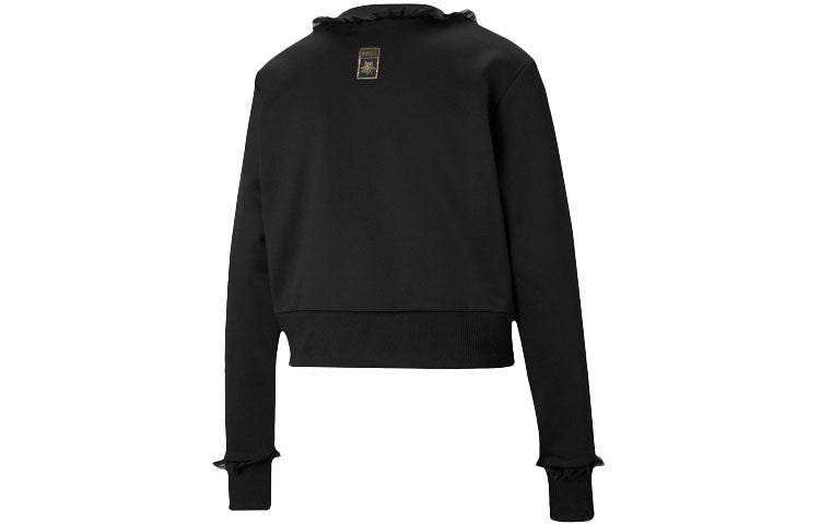 (WMNS) PUMA x Charlotte Olympia Round-neck Sweatshirt Black 598784-01 - 2