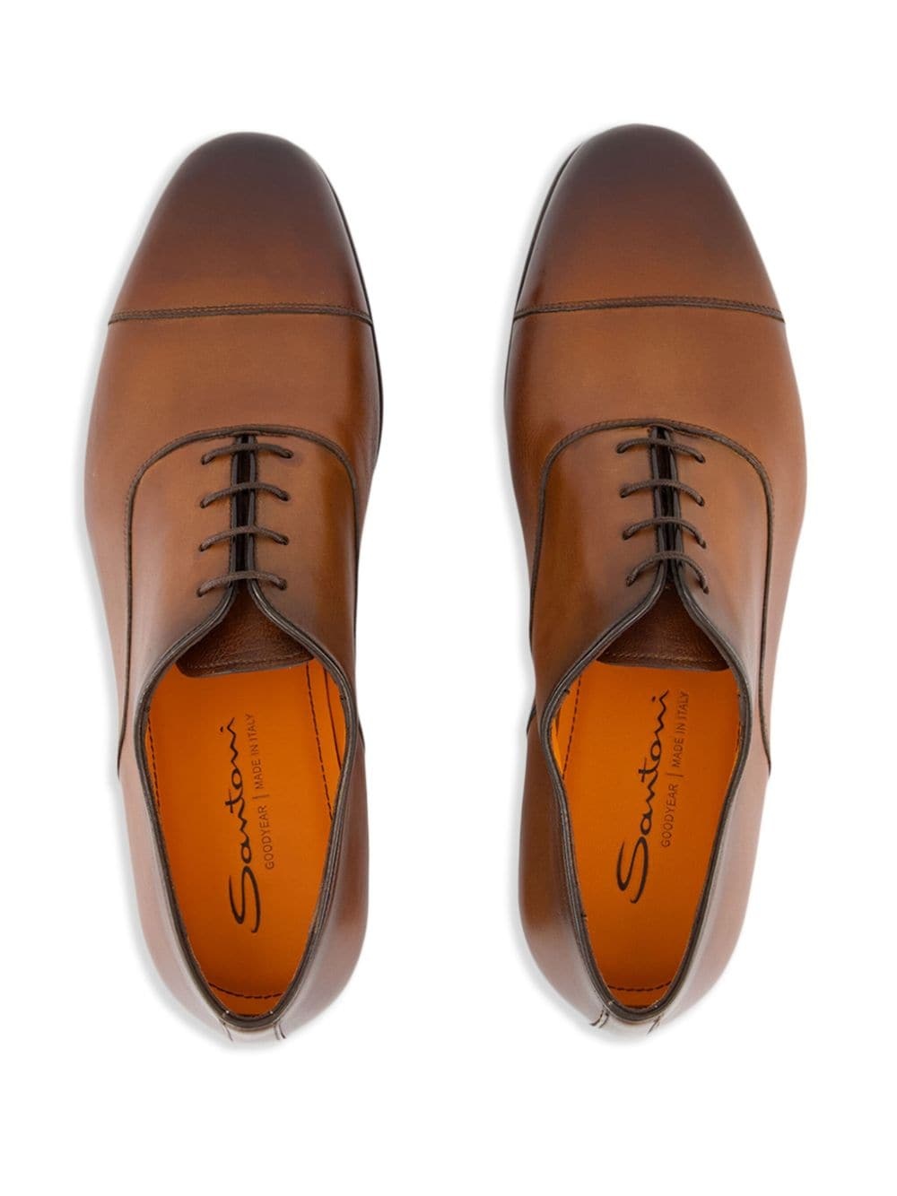 polished-leather Oxford shoes - 4