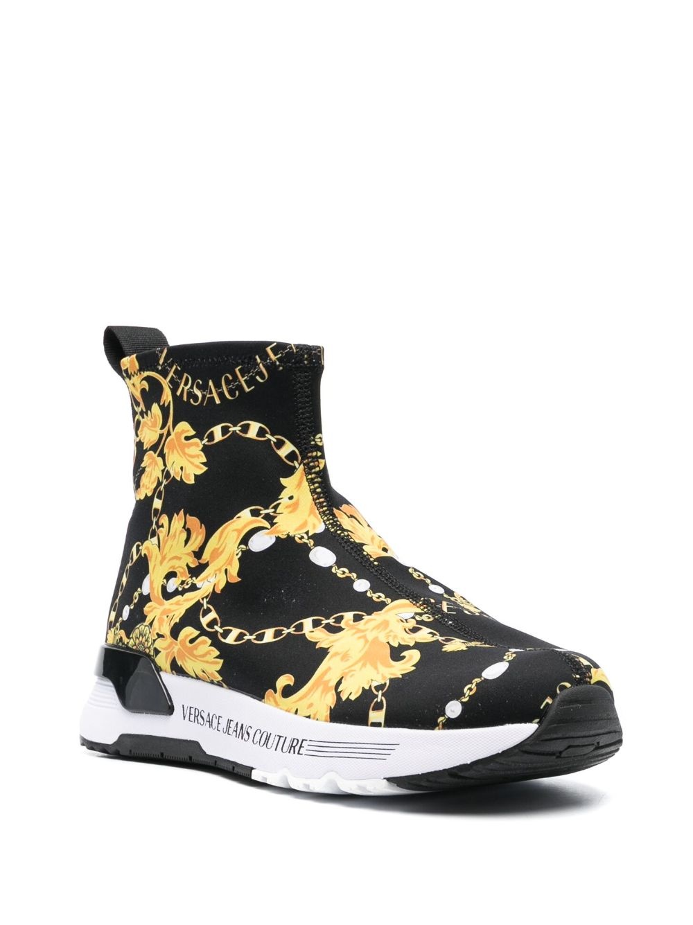 logo-print hi-top sneakers - 2