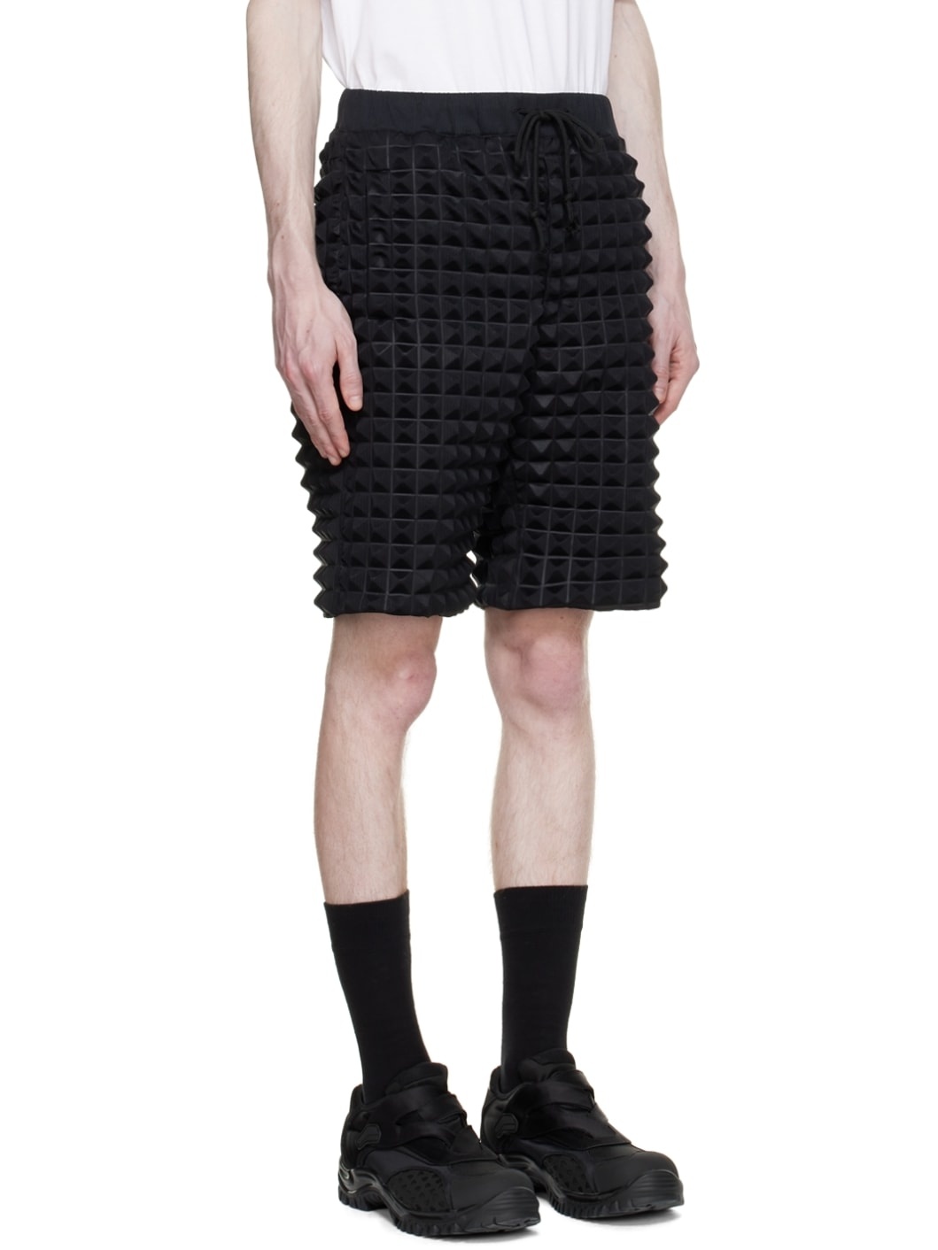 Black Polyester Shorts - 2