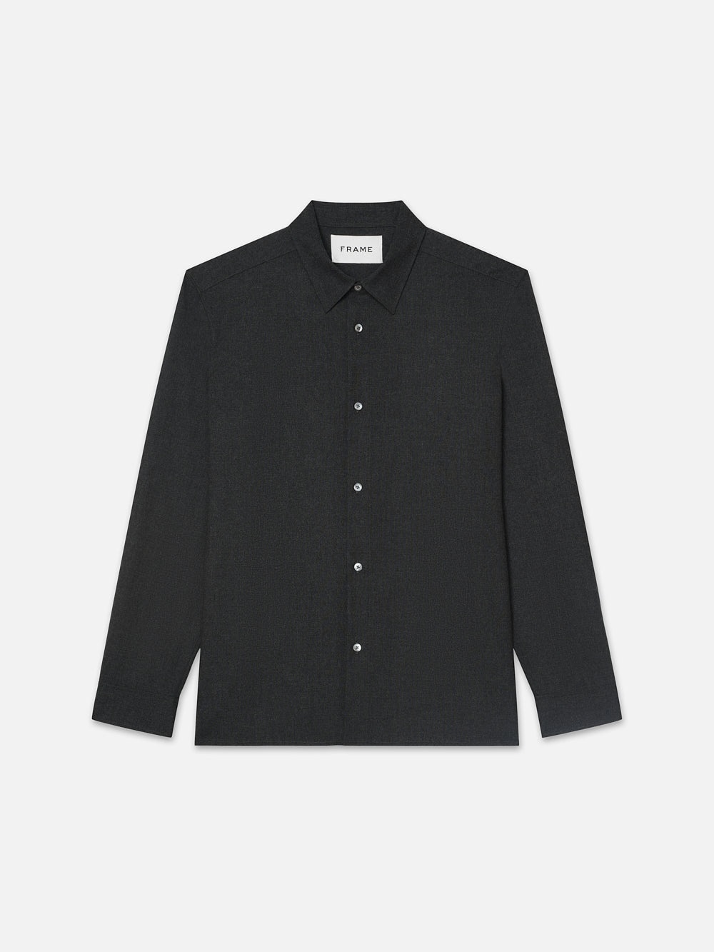 Brushed Flannel Shirt in Charcoal - 1