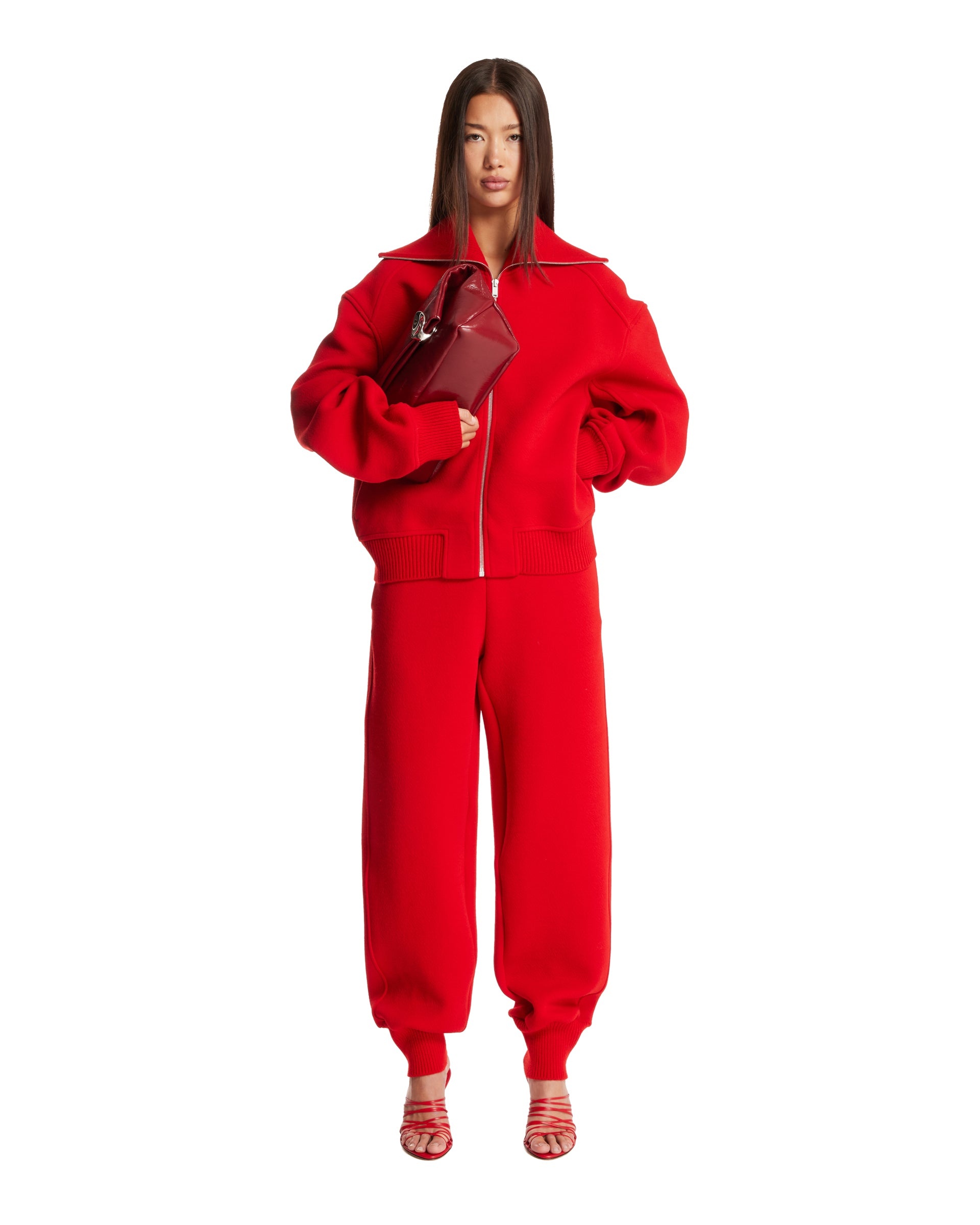 Red Elastic Waist Trousers - 2