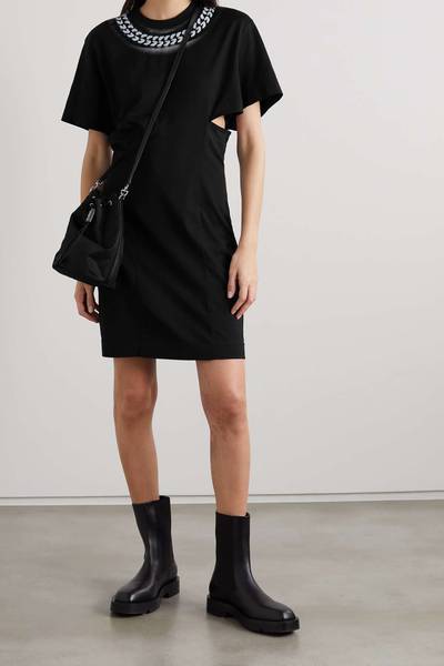 Givenchy Cutout printed cotton-jersey mini dress outlook