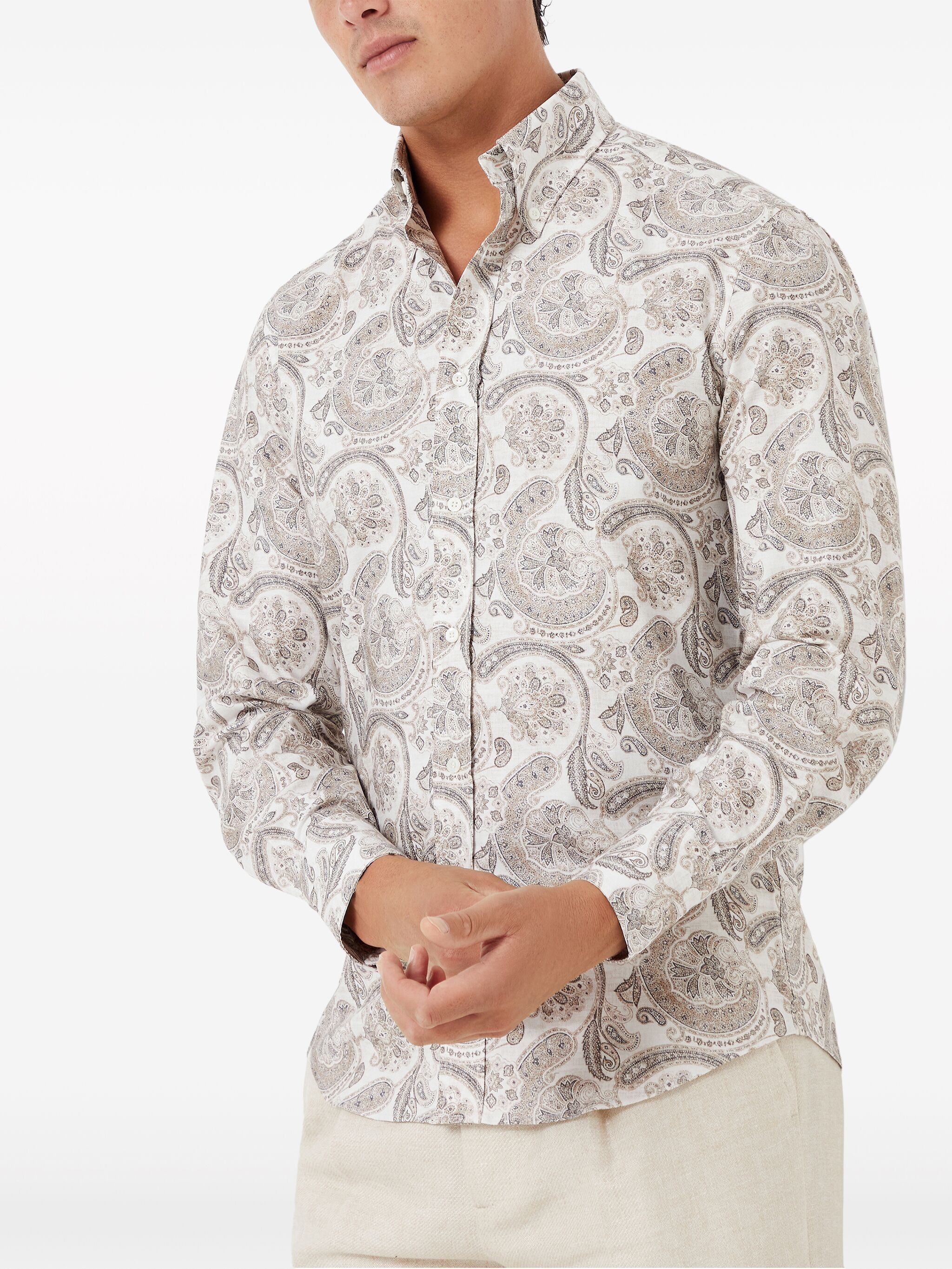 paisley-print cotton shirt - 2