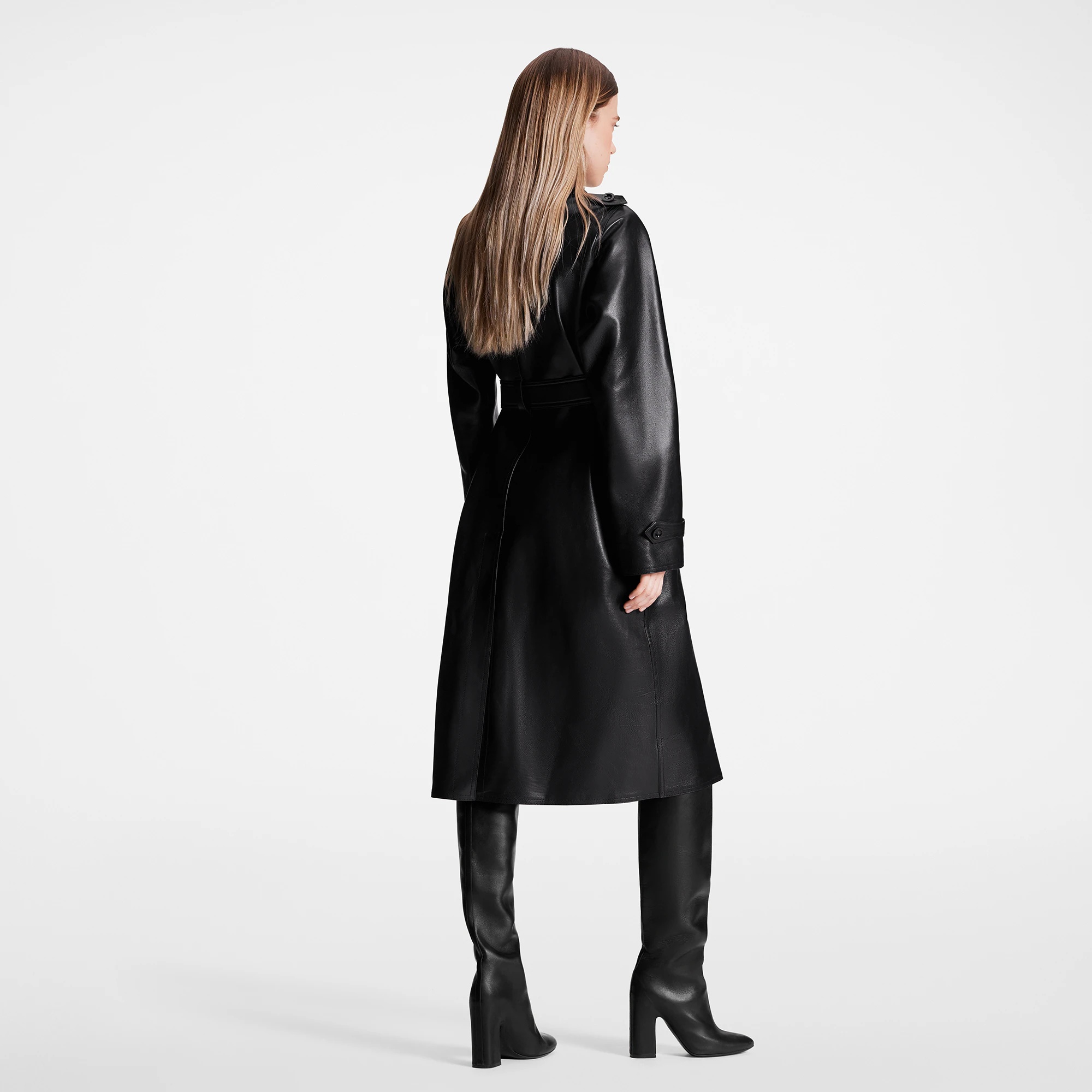 Nappa Leather Trench Coat - 3