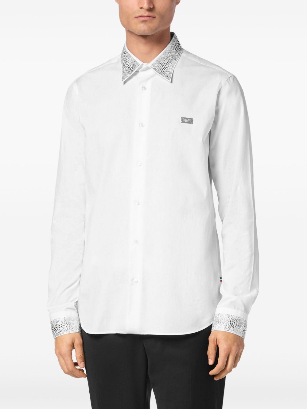 crystal-embellished shirt - 3