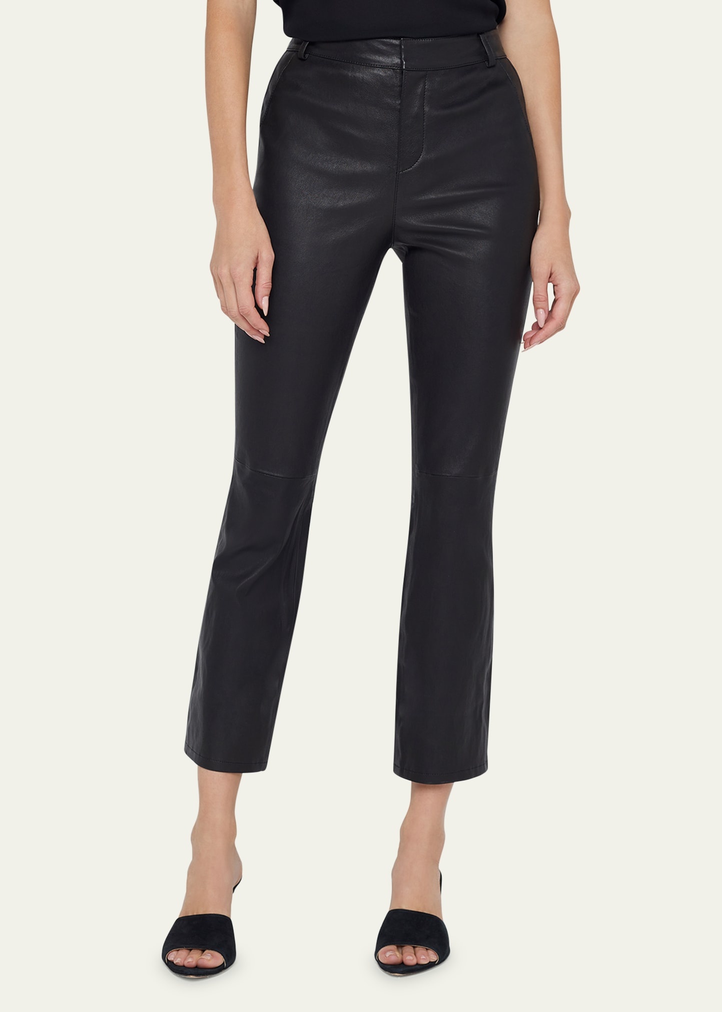 Ketra Baby Bootcut Leather Trousers - 5