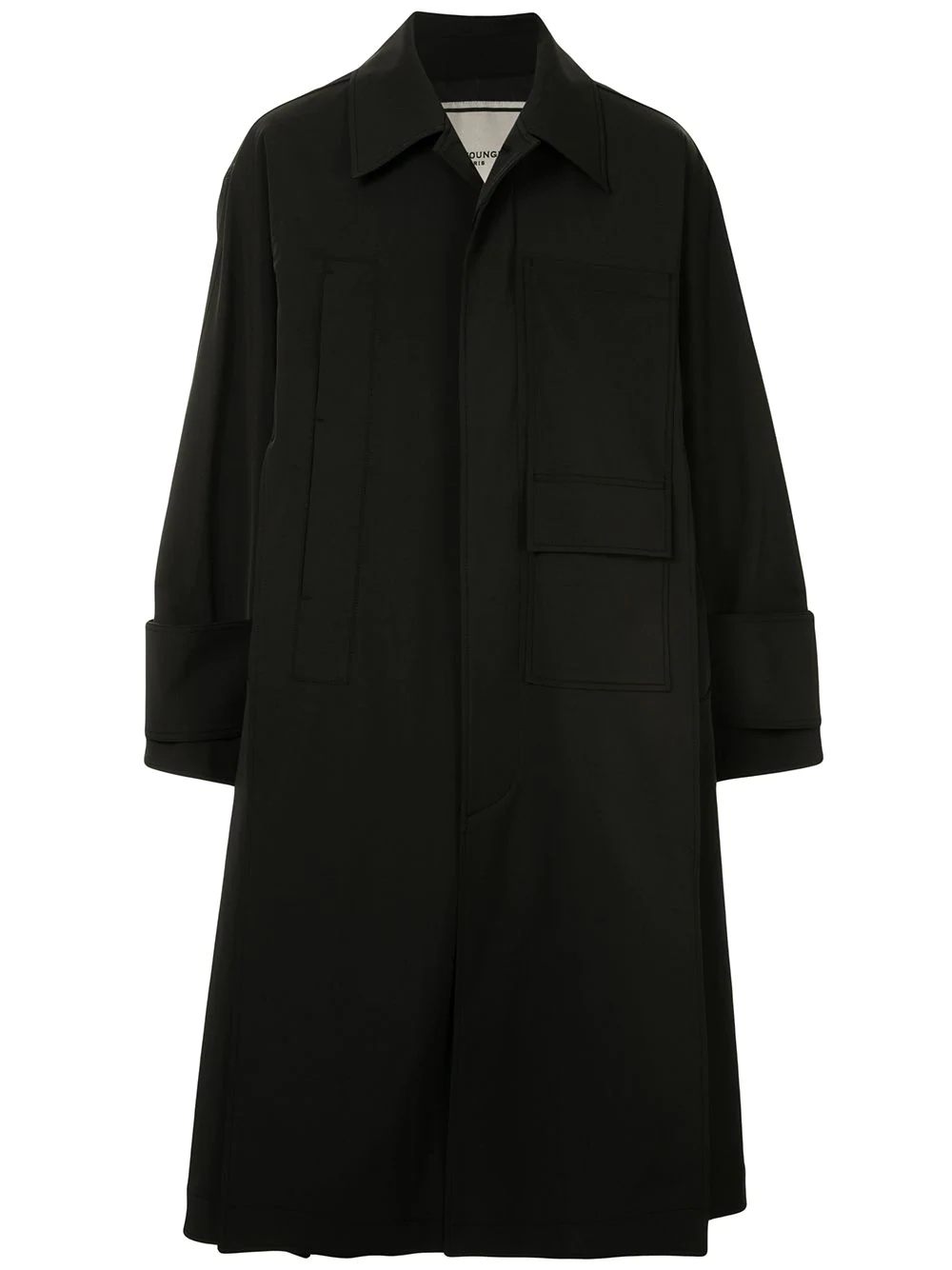 pocket detailed trench coat - 1