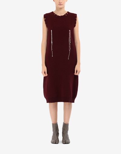 Maison Margiela Écranté sleeveless wool dress outlook