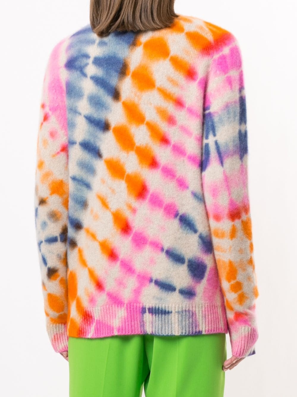 tie-dye cashmere cardigan - 4