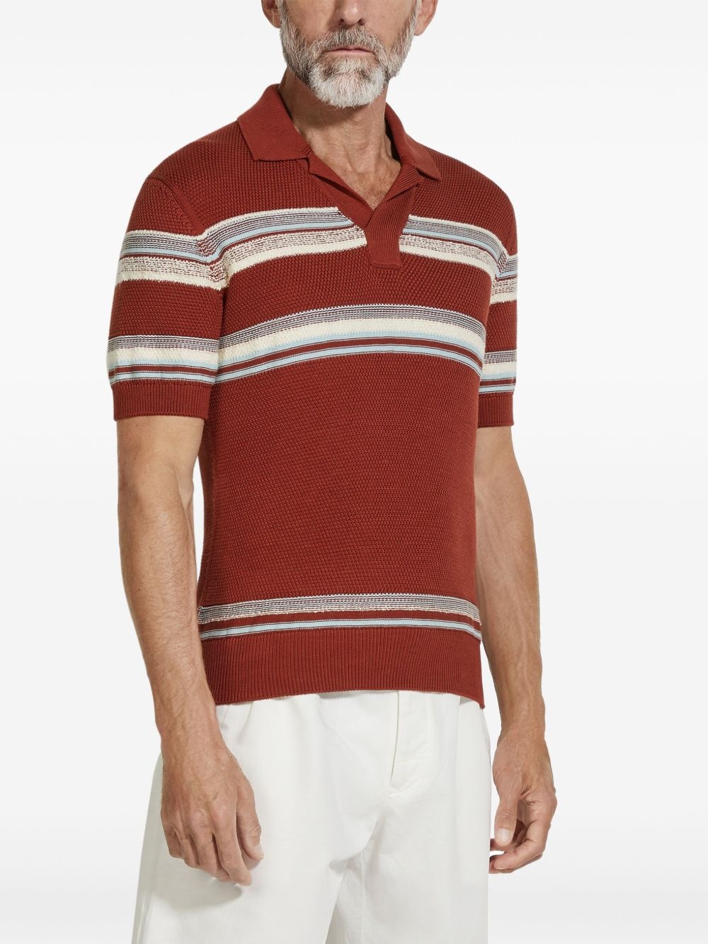 striped polo shirt - 2