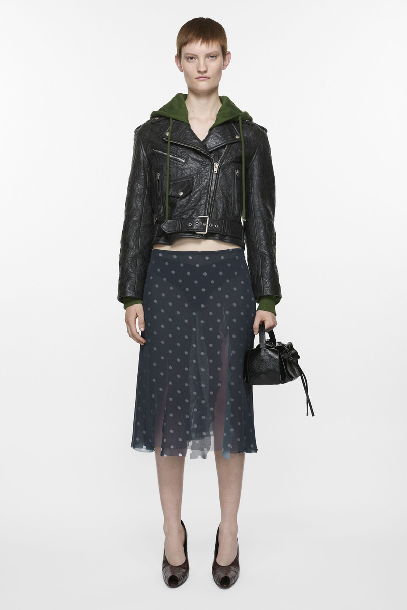 Acne Studios Mesh layered skirt - Navy/white outlook
