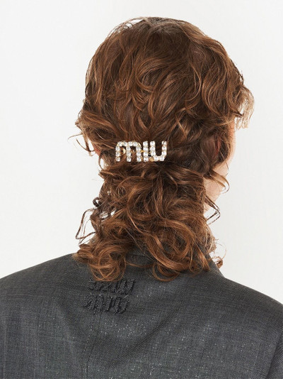 Miu Miu crystal-embellished hair clip outlook