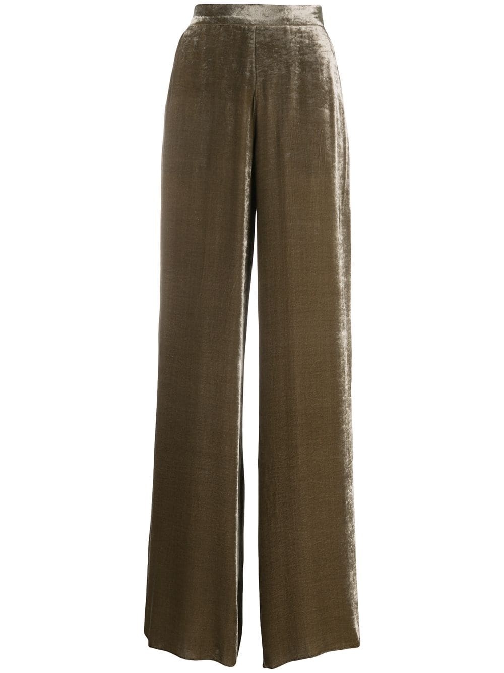 crushed velvet trousers - 1