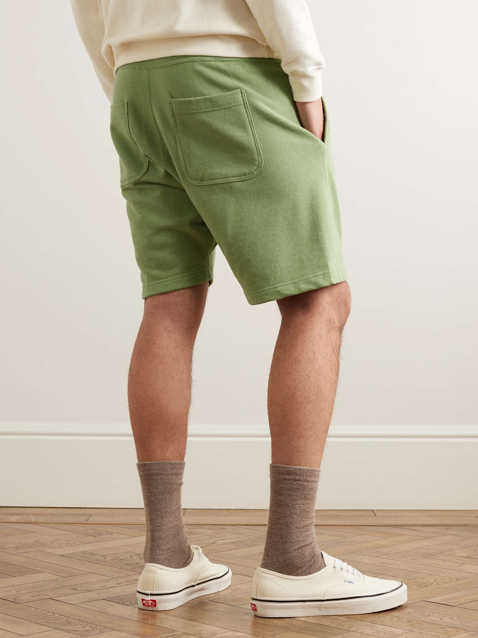 Wide-Leg Cotton-Jersey Drawstring Shorts - 3