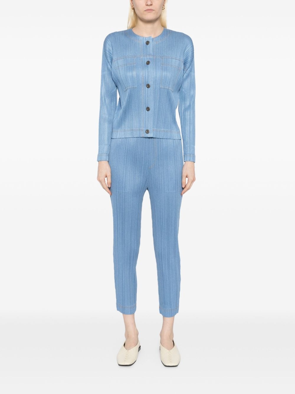 denim-like trousers - 2
