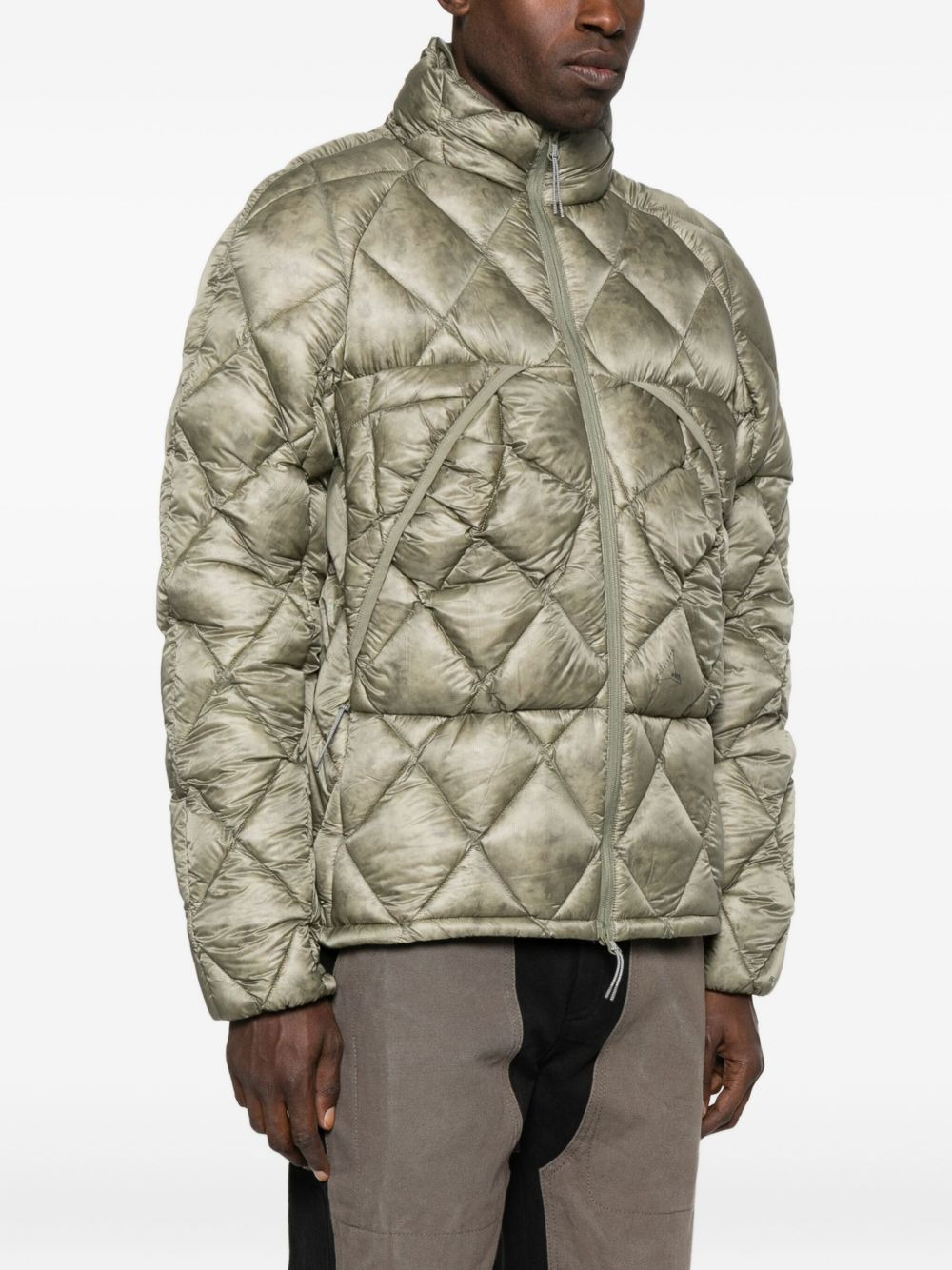 diamond-quilted hooded jacket - 3