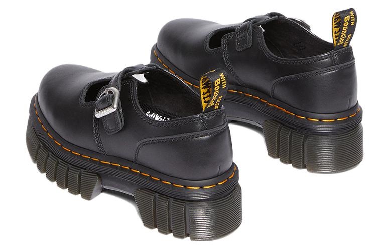 (WMNS) Dr. Martens Audrick Nappa Lux Platform Mary Jane 'Black' 30685001 - 4
