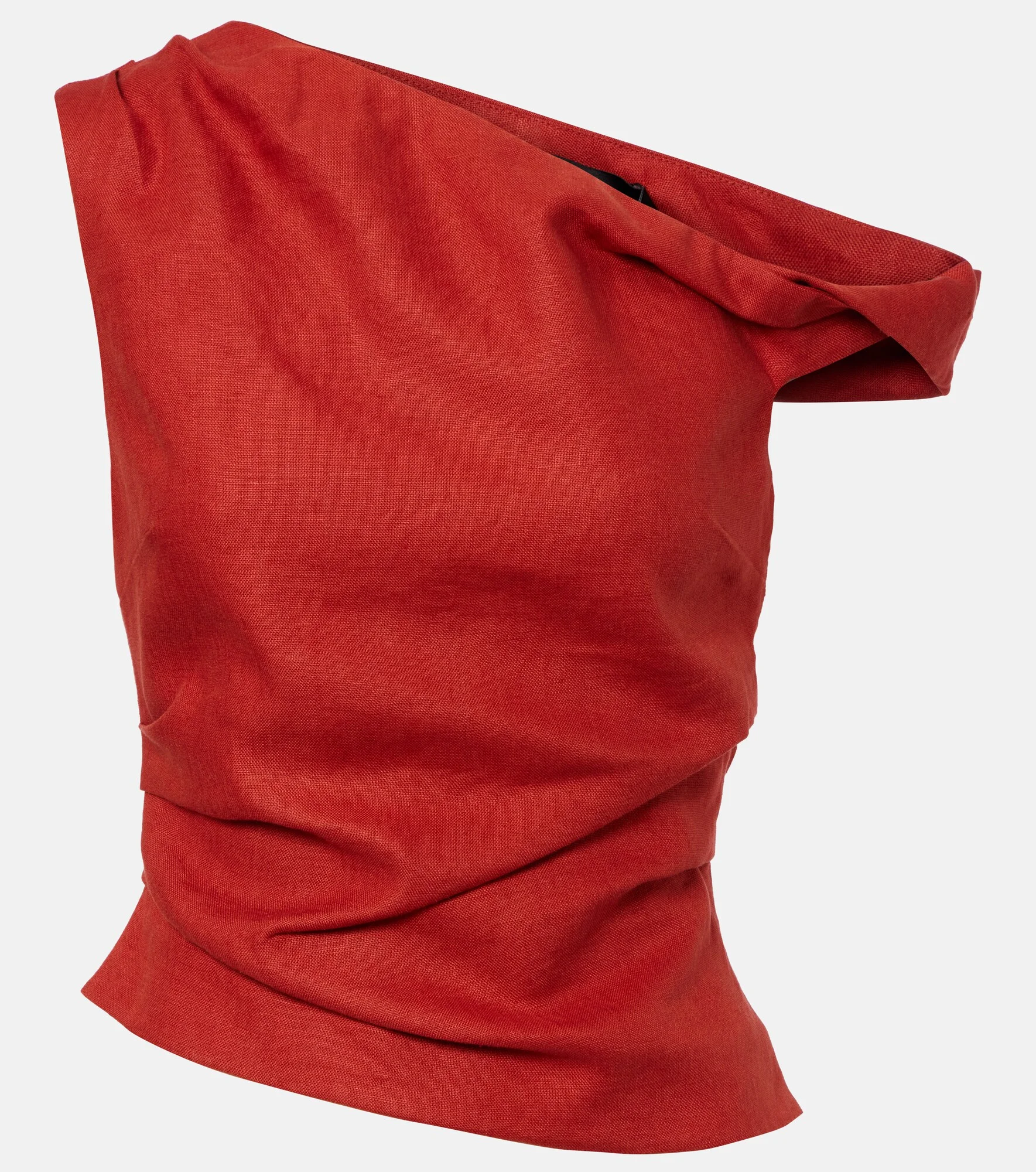 Asymmetric linen top - 1