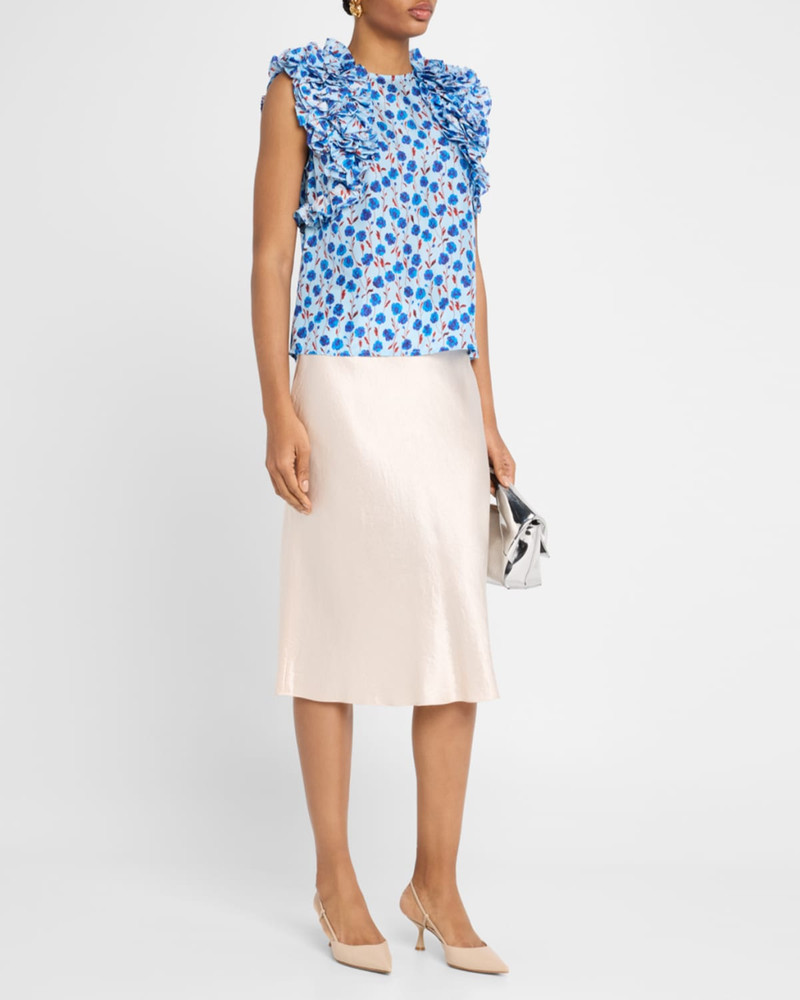 ESSENTIEL ANTWERP Honour Multi-Ruffle Silk Blouse outlook