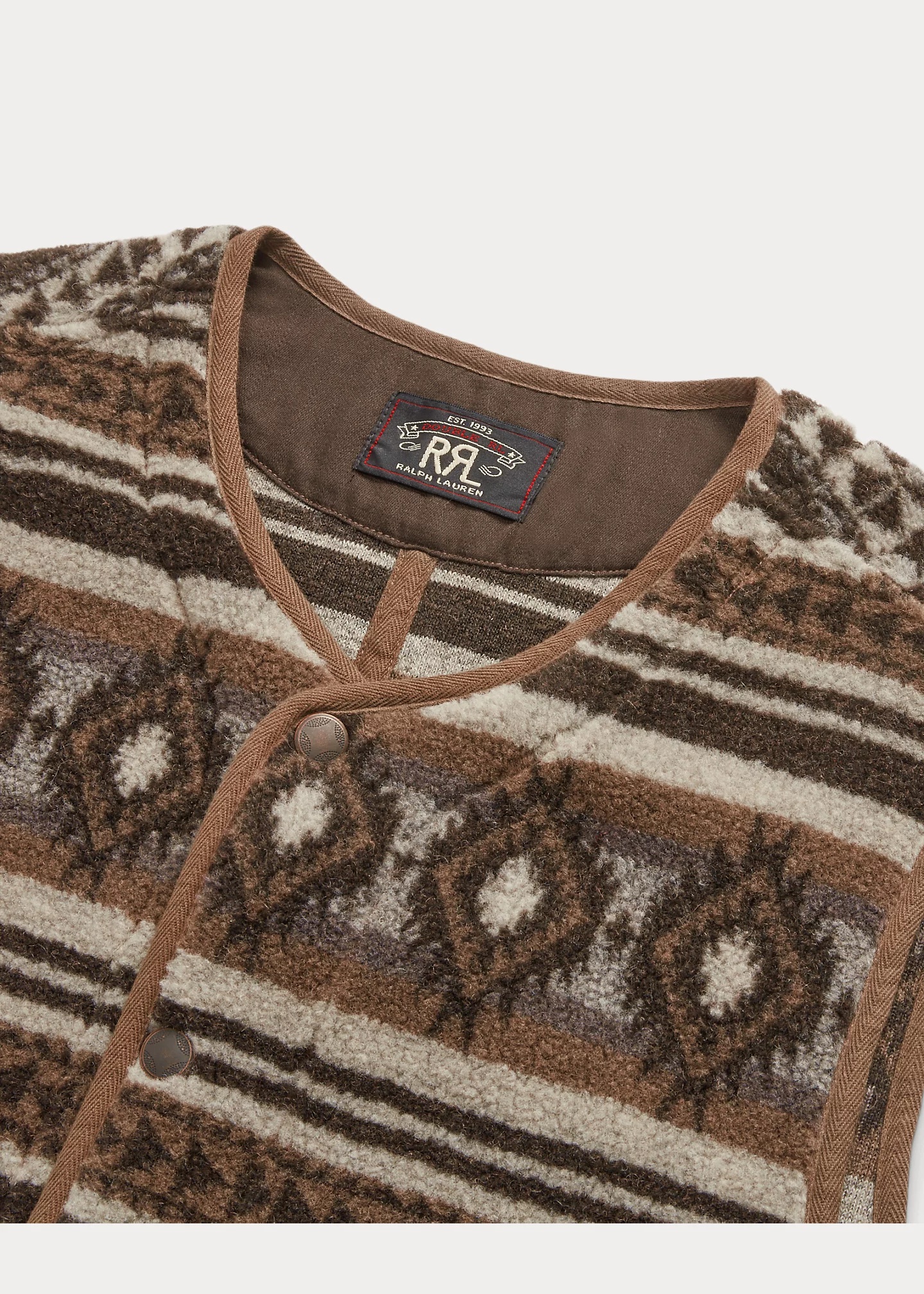 Jacquard Pile Fleece Vest - 3