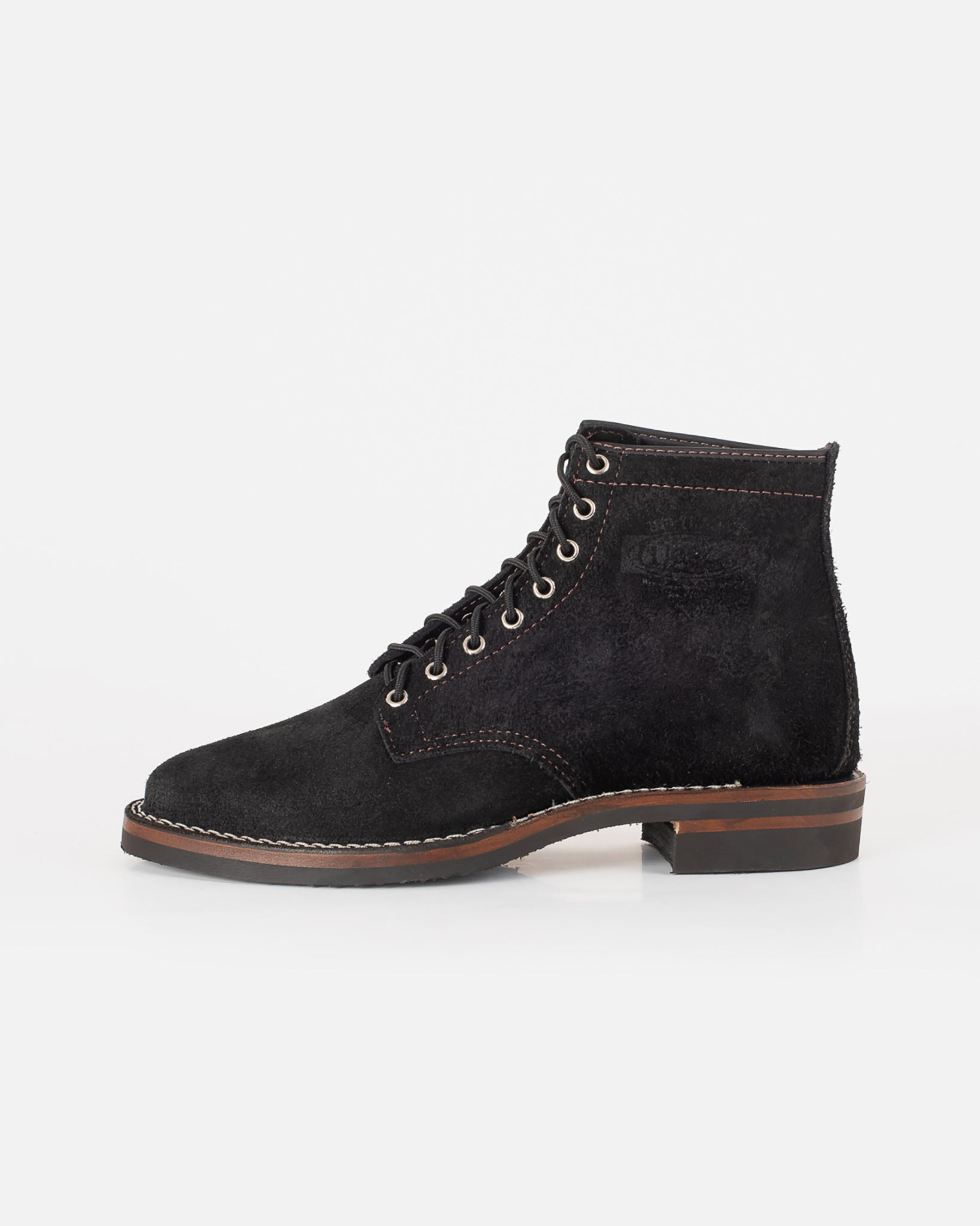 IHWE-FP-BLK Iron Heart Int'l x Wesco® - 7" Rough-Out Boot - Black. The "Foot Patrol" - 5
