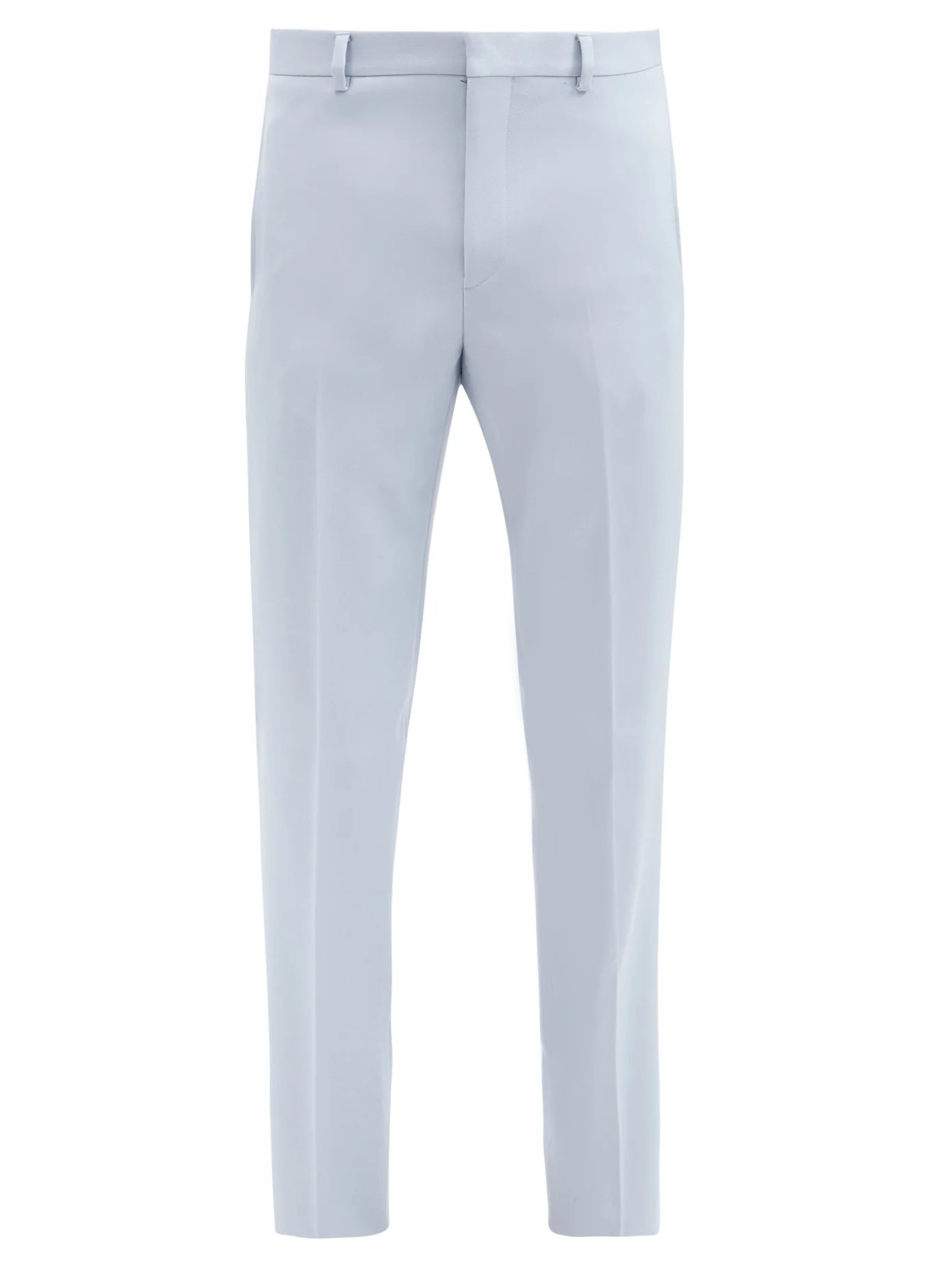 Slim-leg twill suit trousers - 1