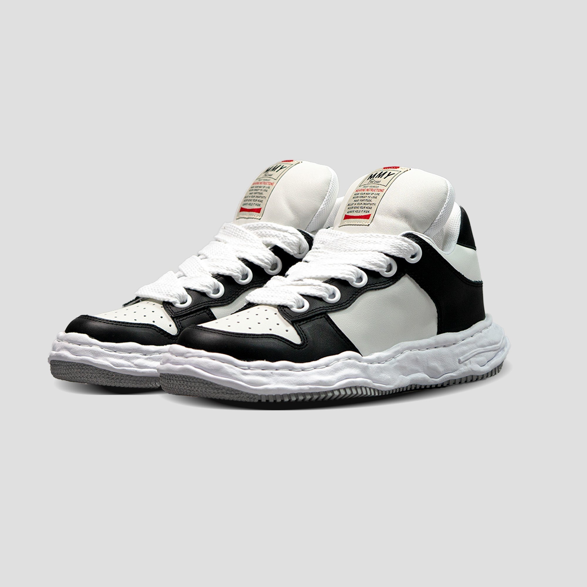 WAYNE OG SOLE LOW-TOP PUFFER LEATHER SNEAKERS - 2