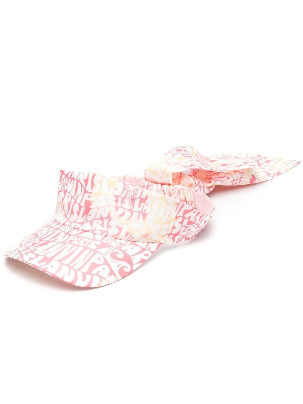 logo-print silk visor - 1