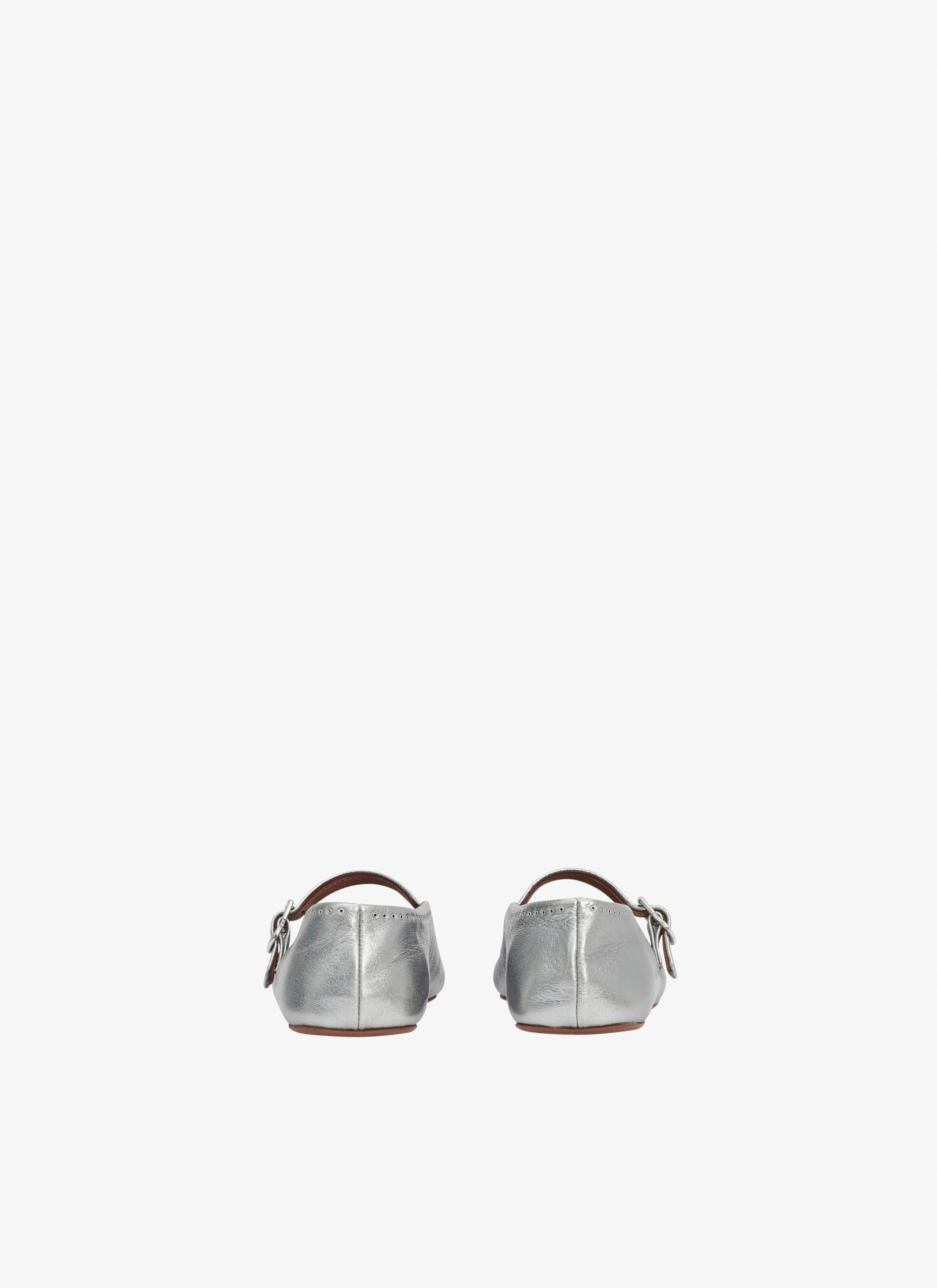 METALLIC LAMBSKIN BALLET FLATS - 3