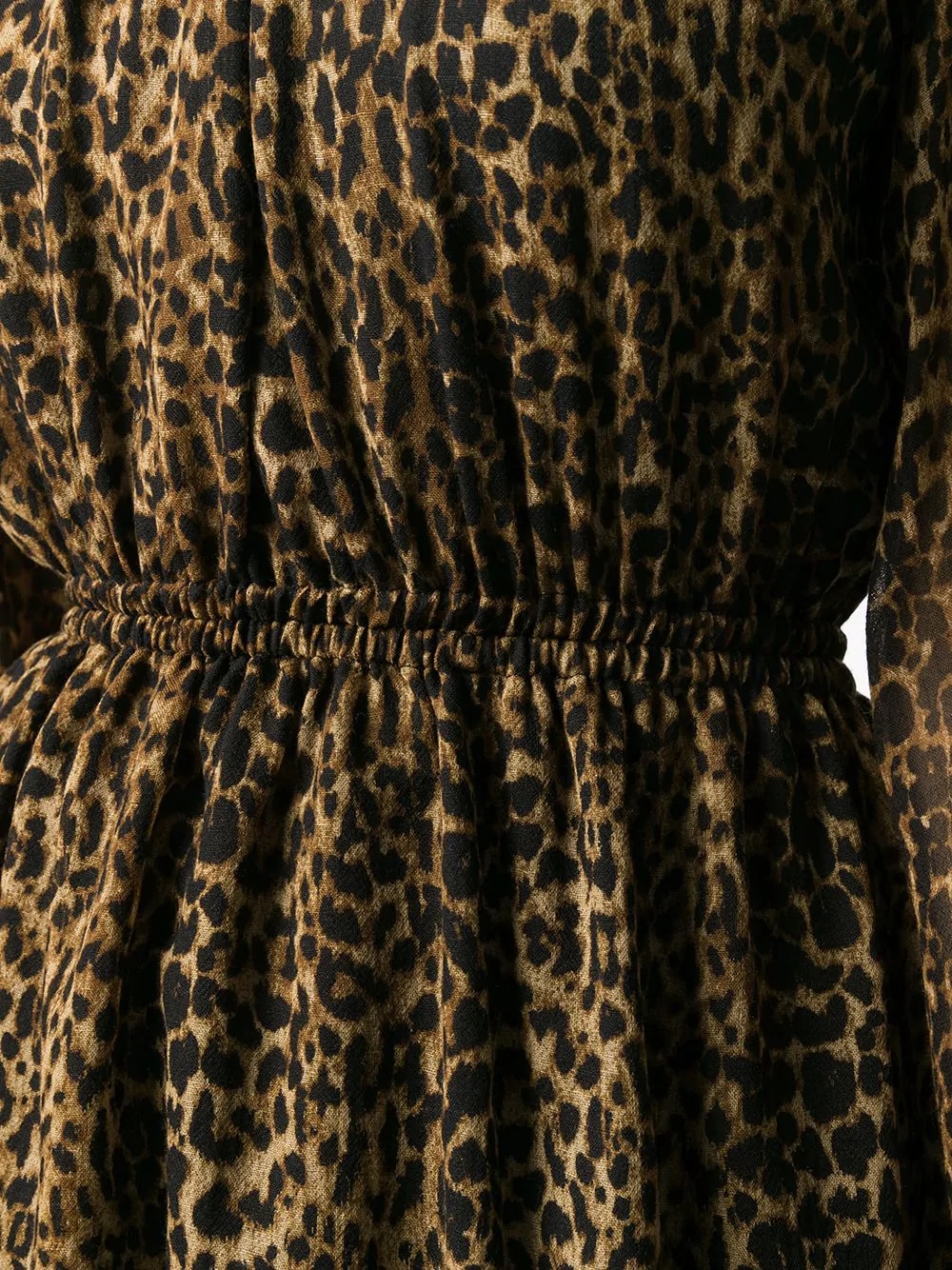 leopard-print pleated mini dress - 5