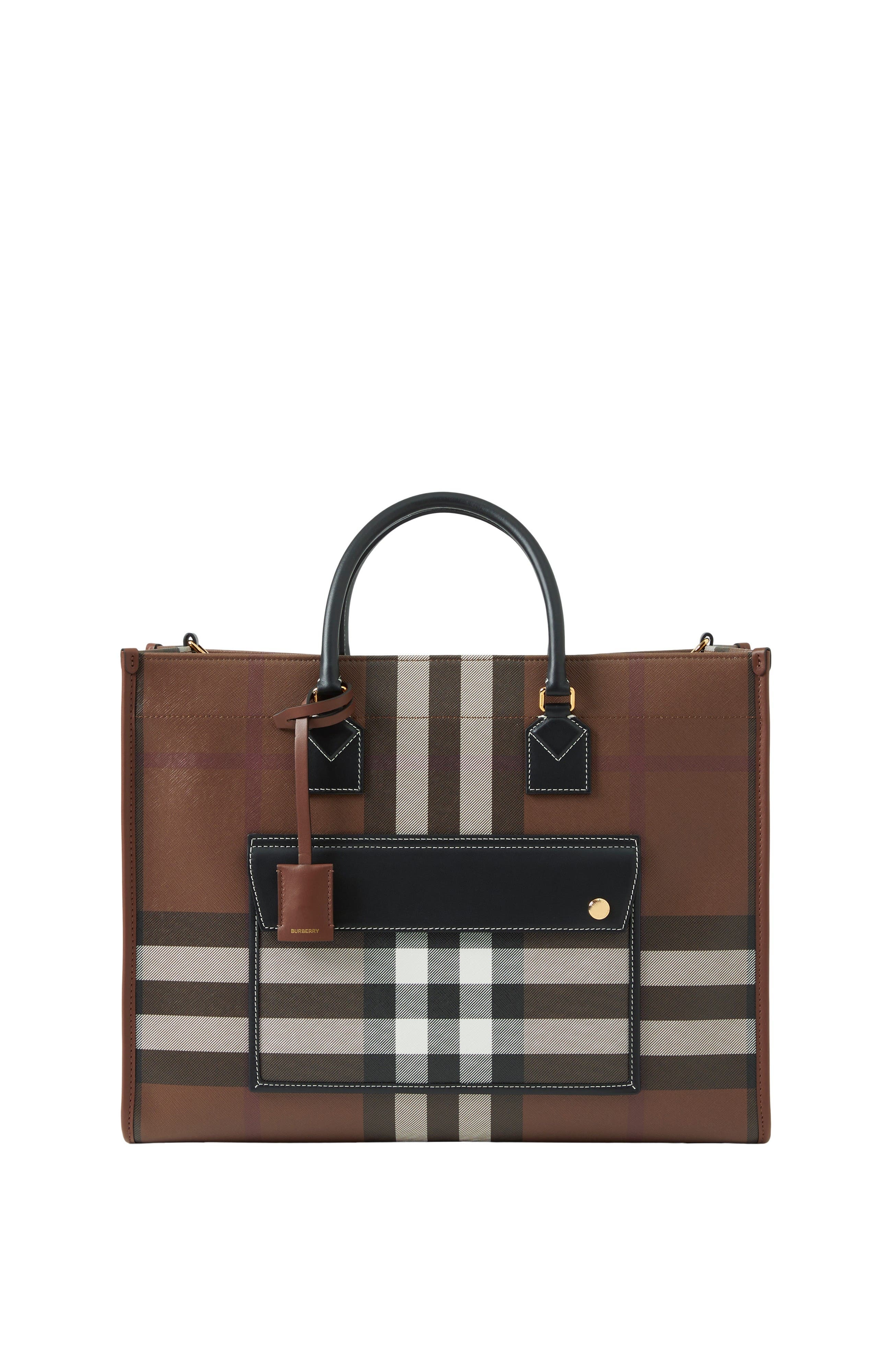 burberry Medium Freya Tote in Dark Birch Brown at Nordstrom - 1