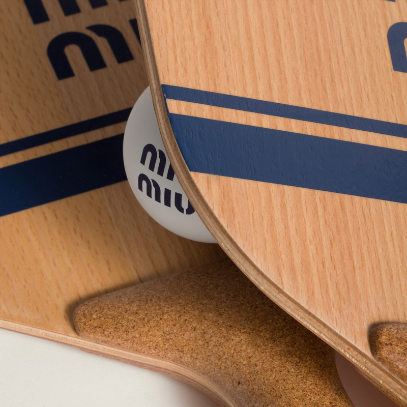 Miu Miu Wood beach racket set outlook