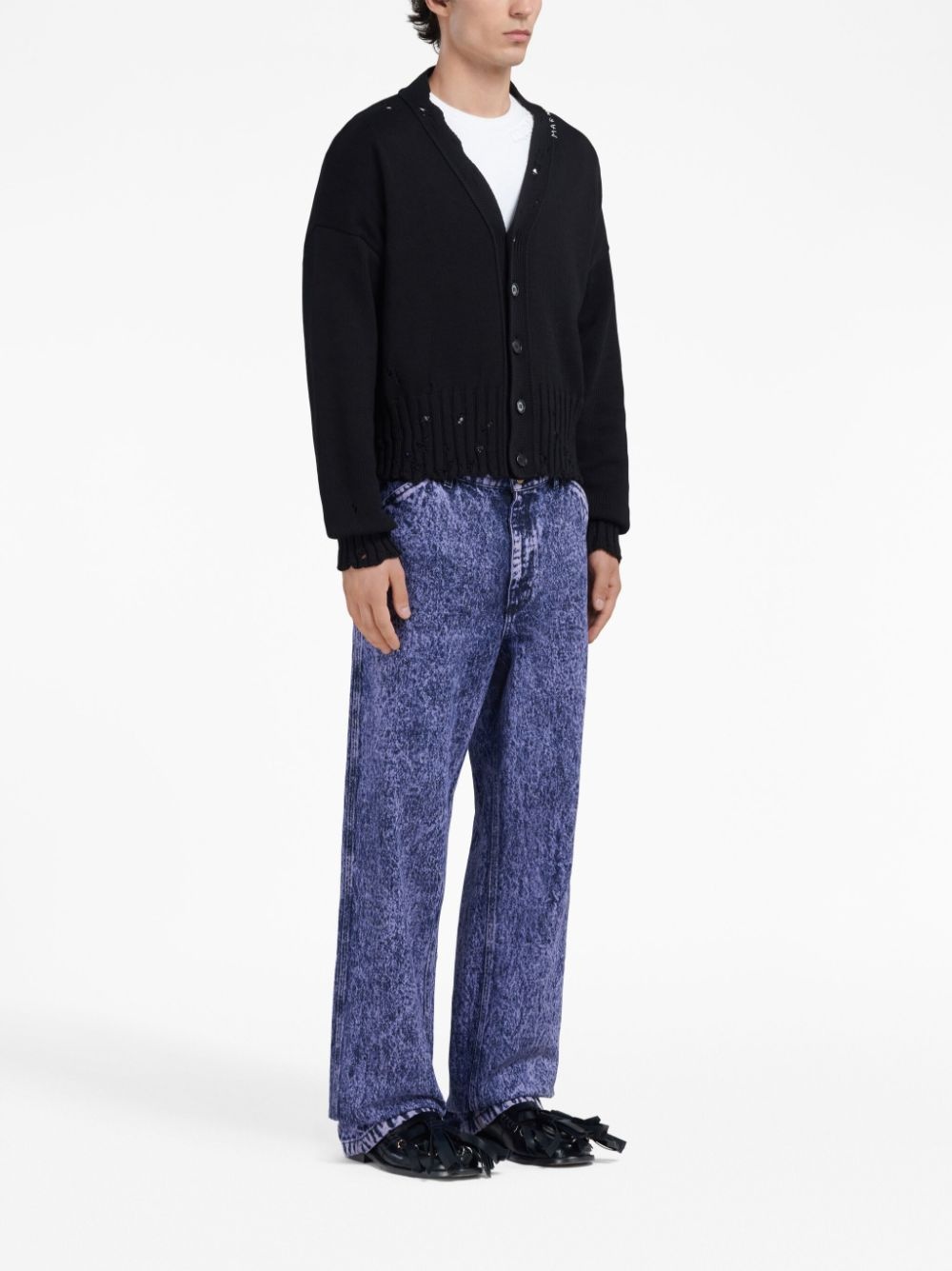 stonewashed mid-rise straight-leg jeans - 2