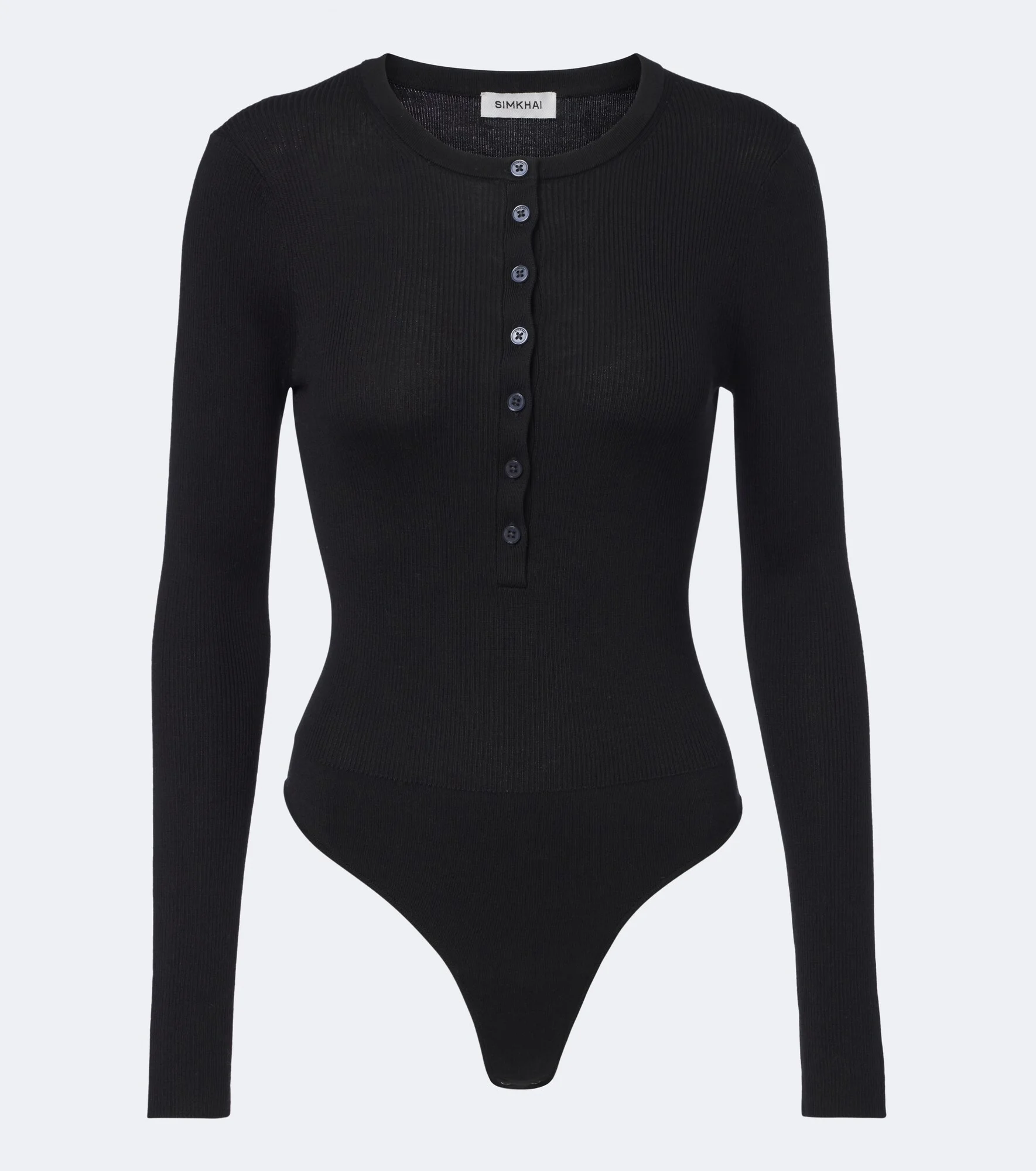 Susanne ribbed silk and cashmere bodysuit - 1