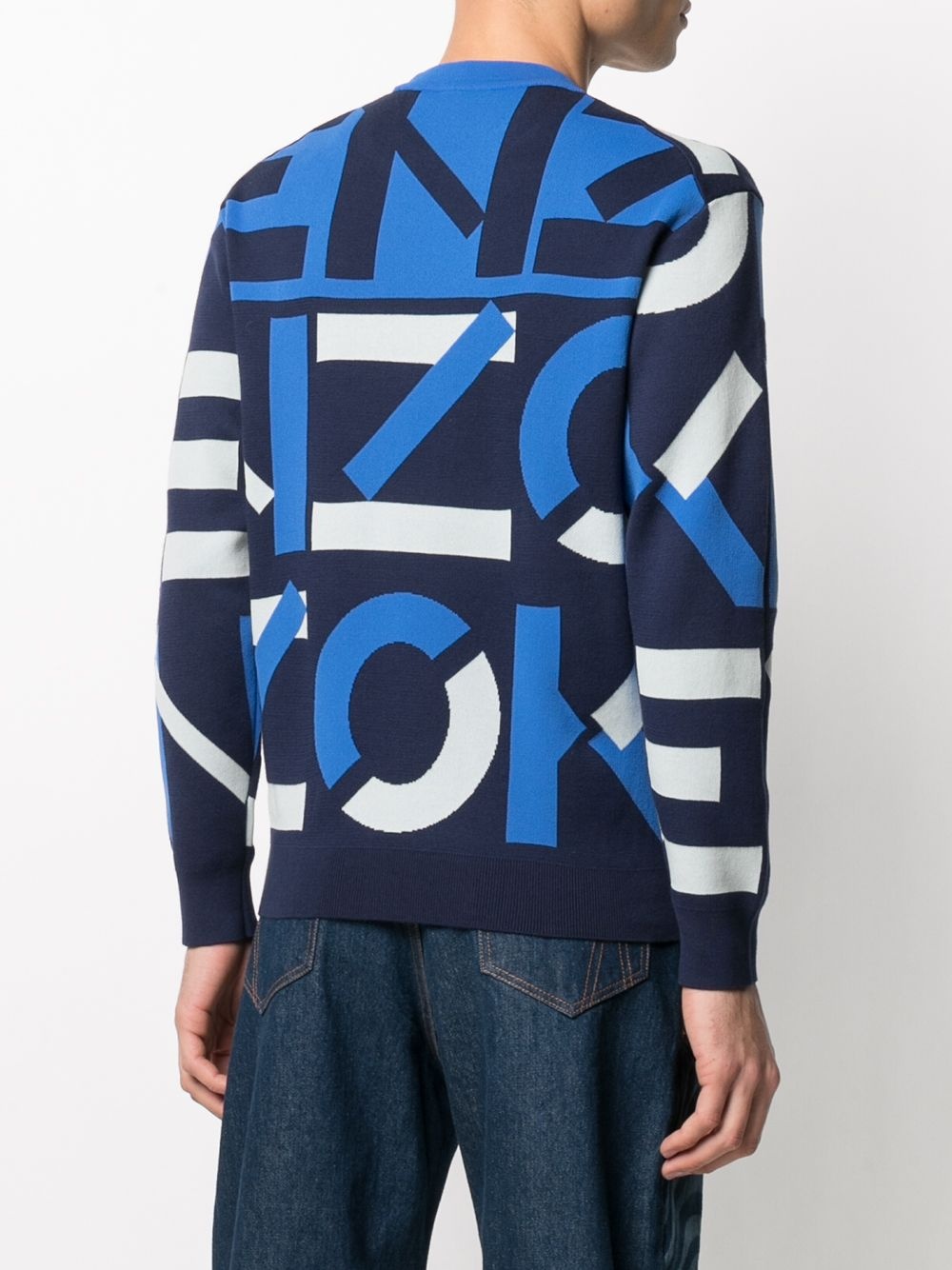 intarsia-knit logo sweatshirt - 4